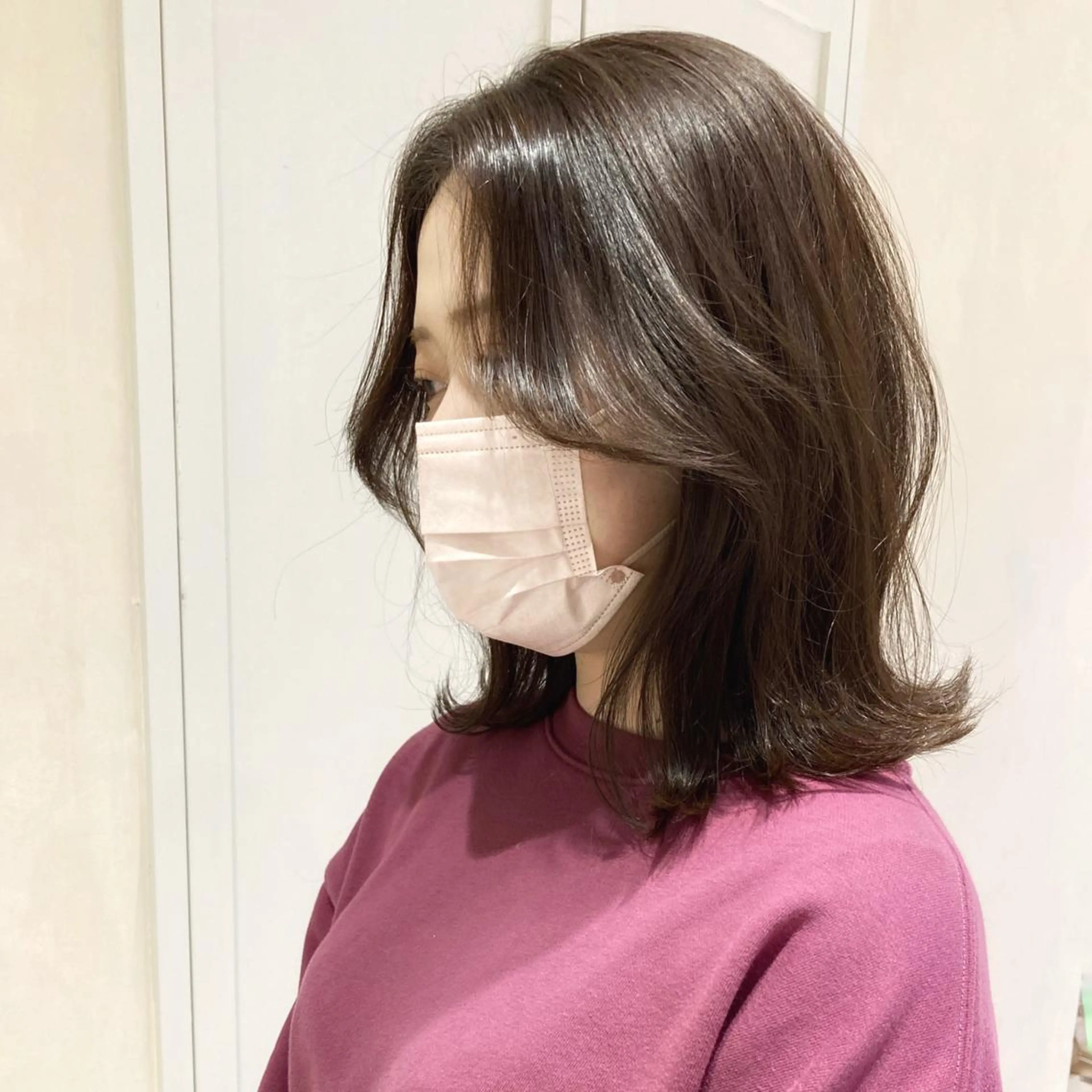 ミディアム カラー ダブルカラー グレージュ 髪質改善 トリートメント MURANAKA RYOのヘアスタイル