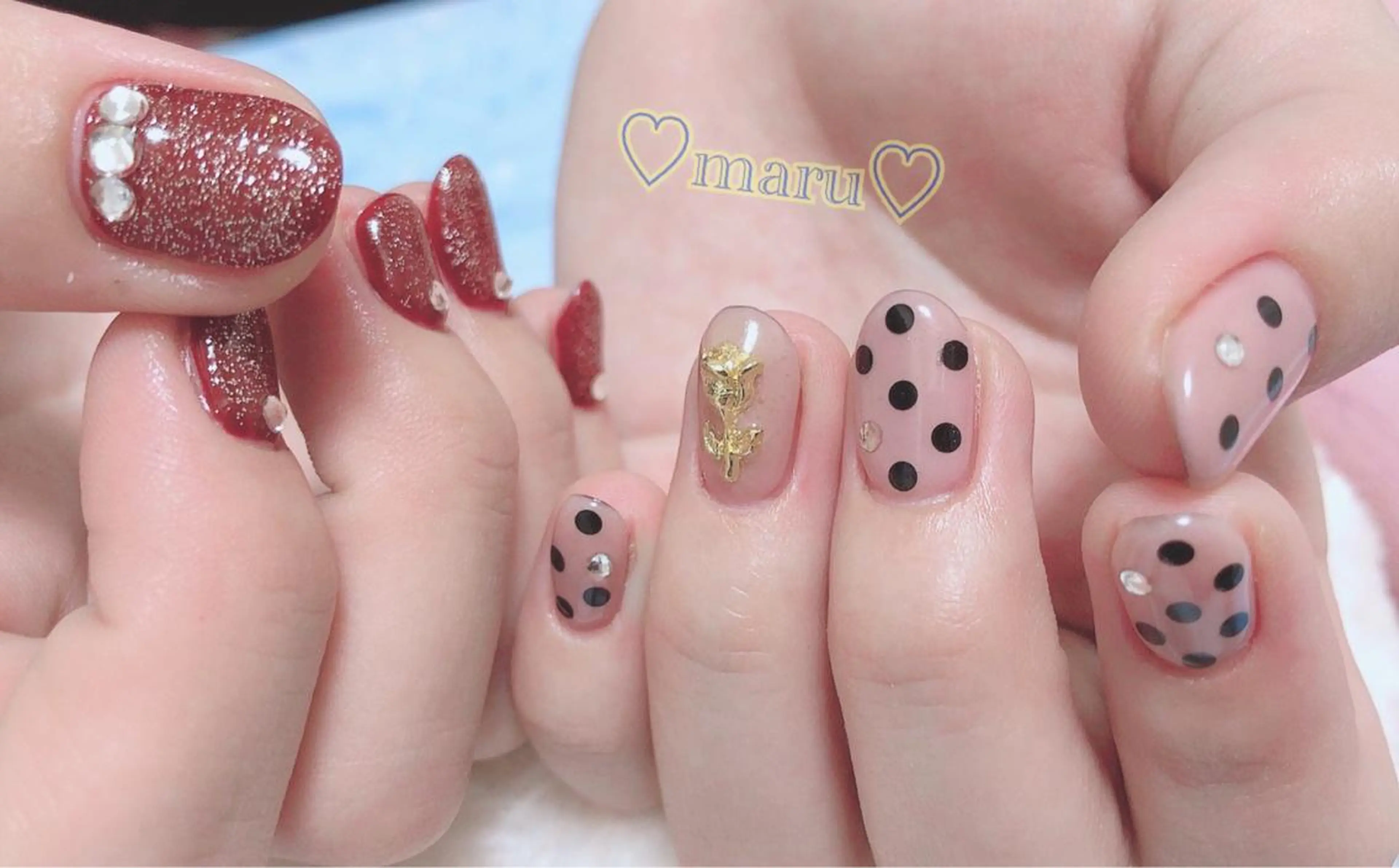 ネイル ハンドネイル フットネイル まるみ ♡のネイルデザイン