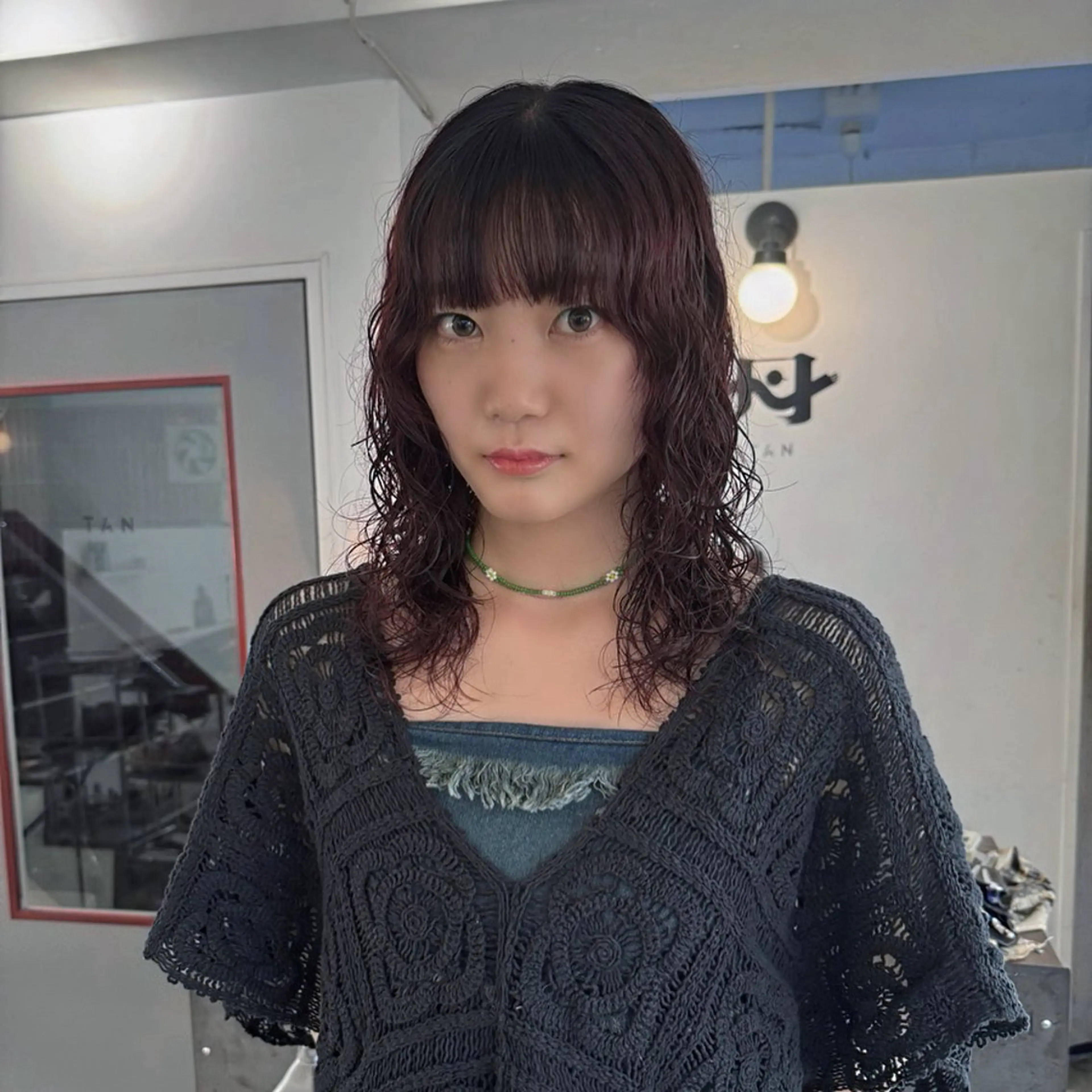 ミディアム カラー パーマ カット ヘアカラー トリートメント 繭所属・こはる／ハードパーマ /癖毛風パーマ🧃のヘアスタイル