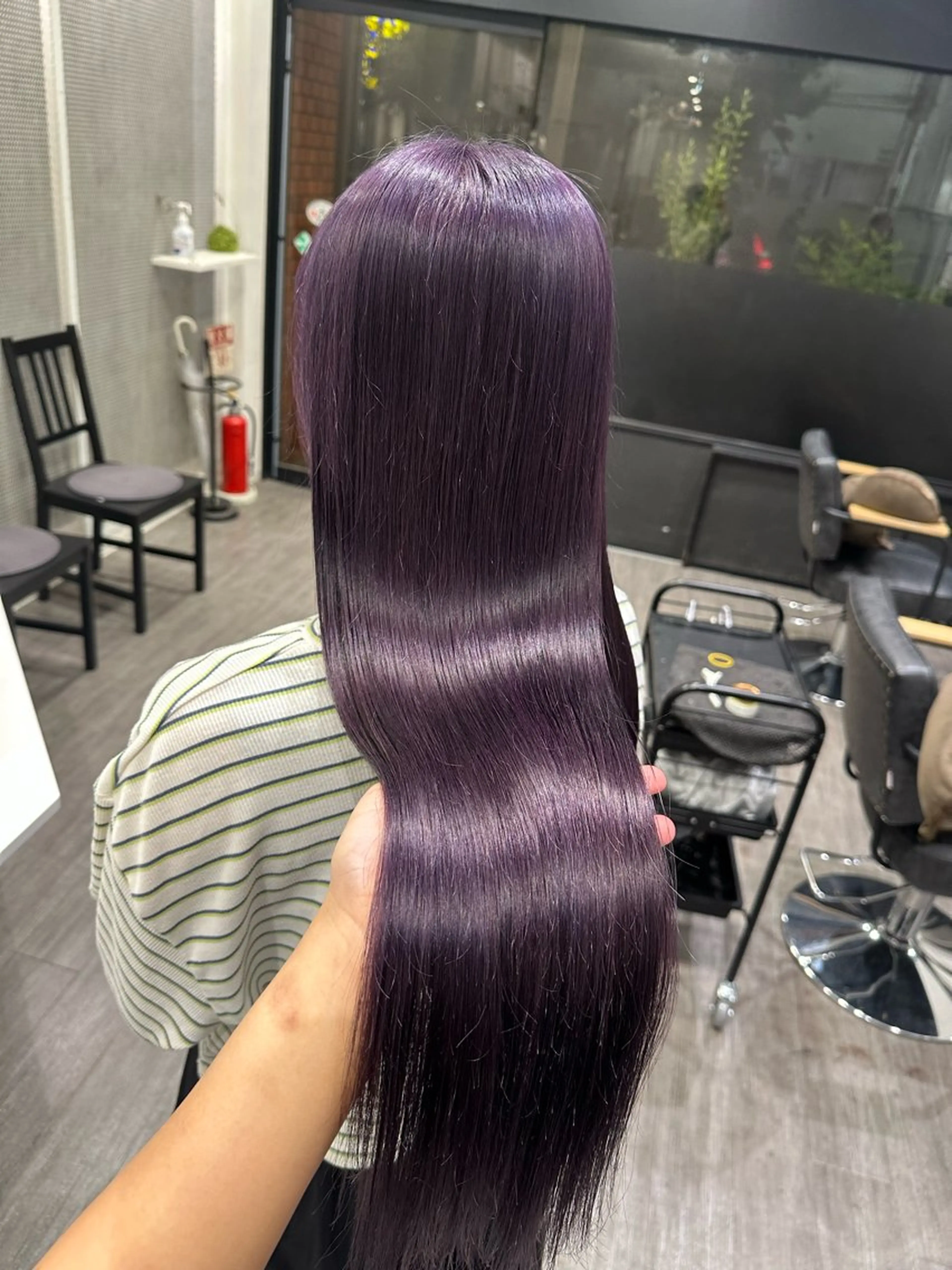 ロング カラー ブリーチ ラベンダーカラー カット ヘアカラー トリートメント 艶髪レイヤー上田 紗也🇰🇷💗のヘアスタイル