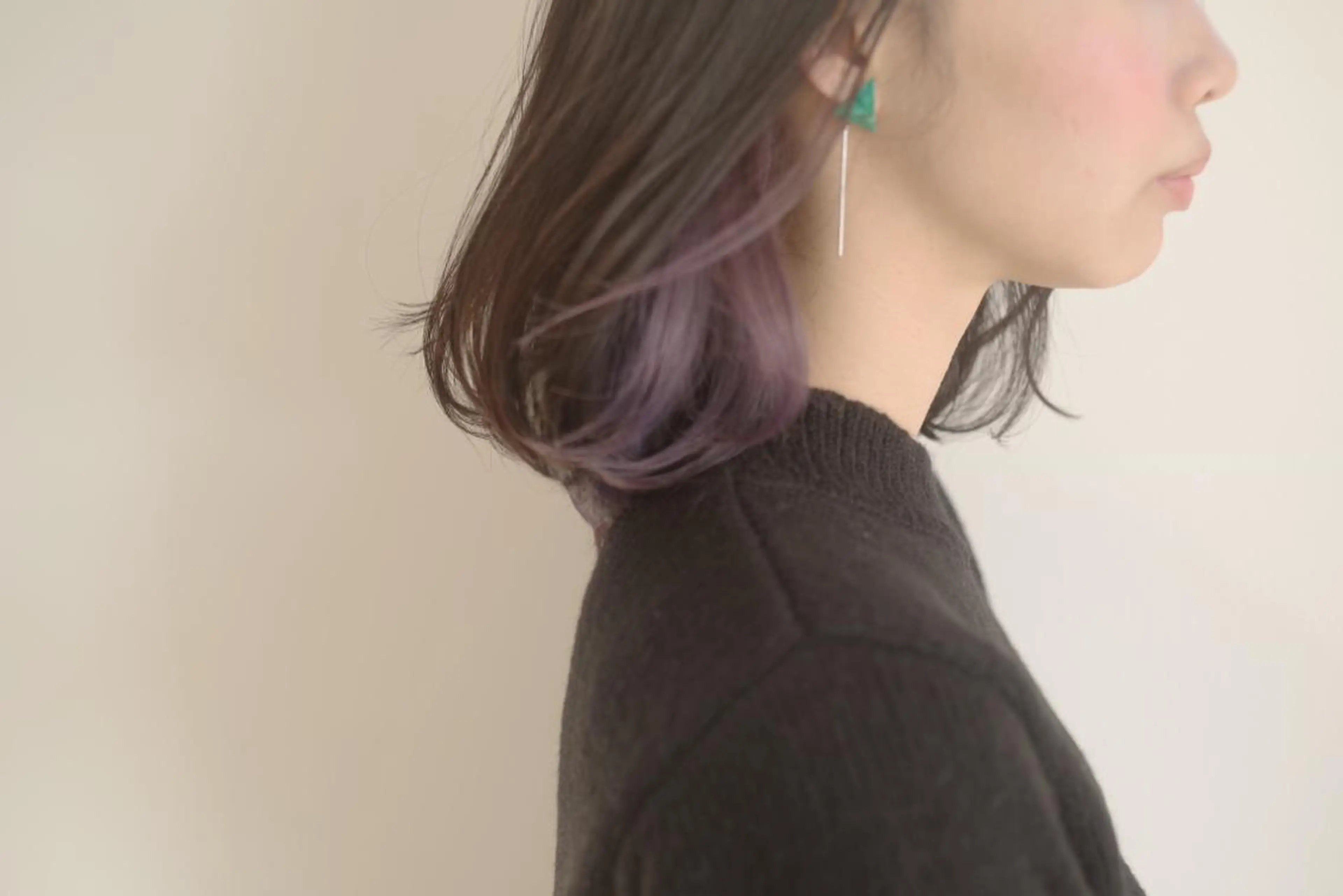 ミディアム パープルカラー etore 矢場町 南沙希のヘアスタイル