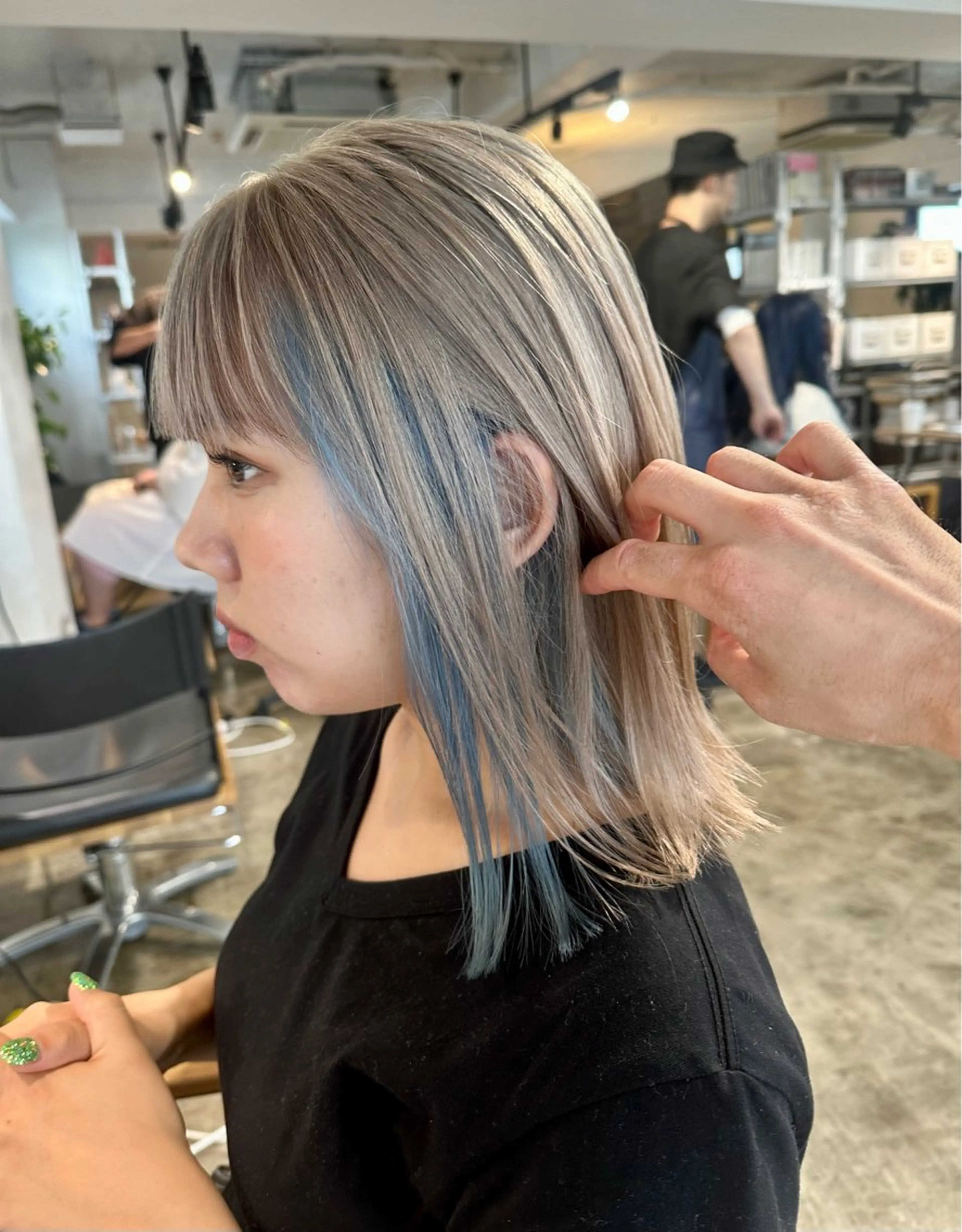 ミディアム カラー ヘアカラー トリートメント ヘアセット ✨艶ブリーチカラー ✨四ノ宮裕己のヘアスタイル