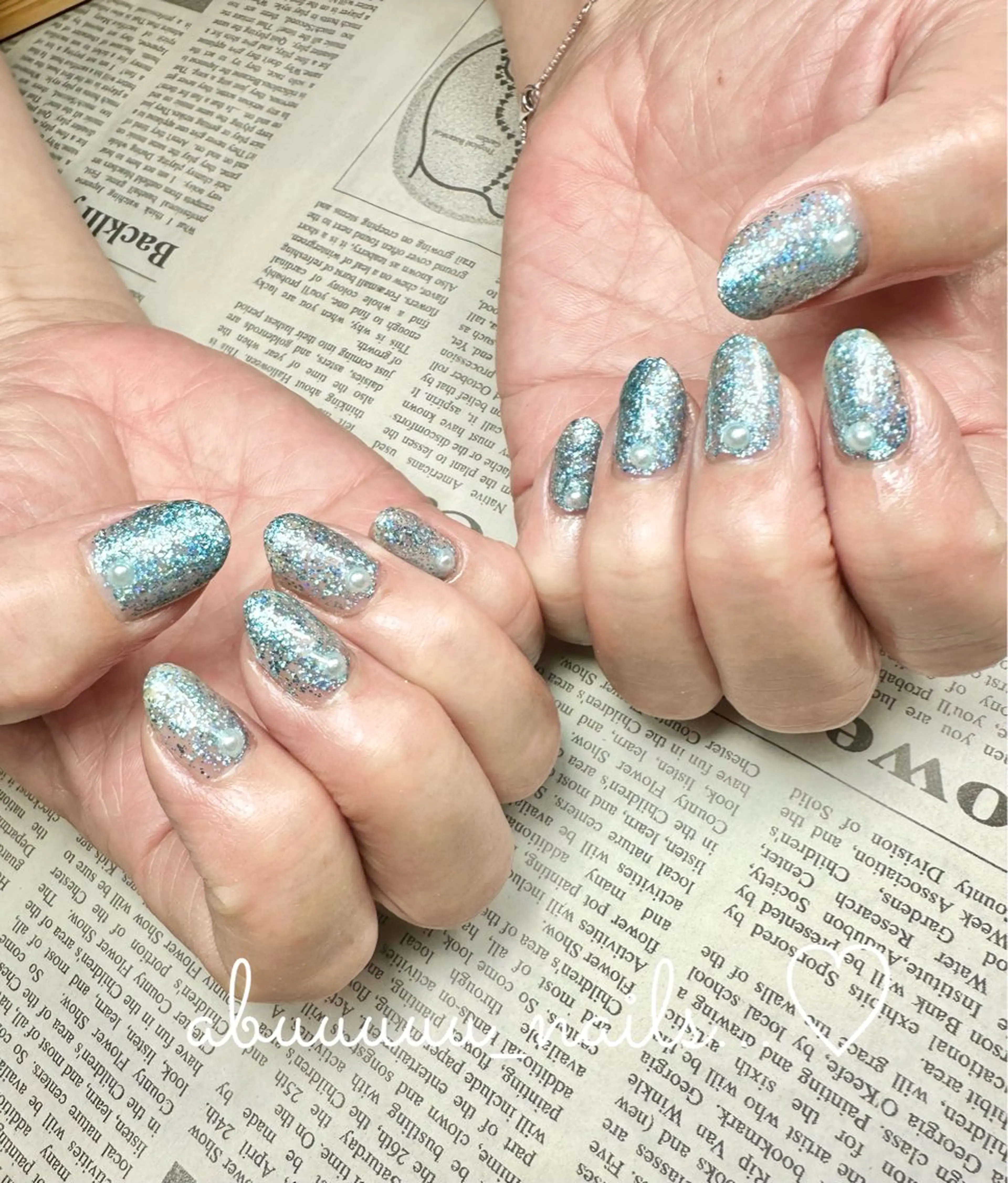 ネイル キラキラネイル ラメ(グリッター) abuuuuu nailsのネイルデザイン