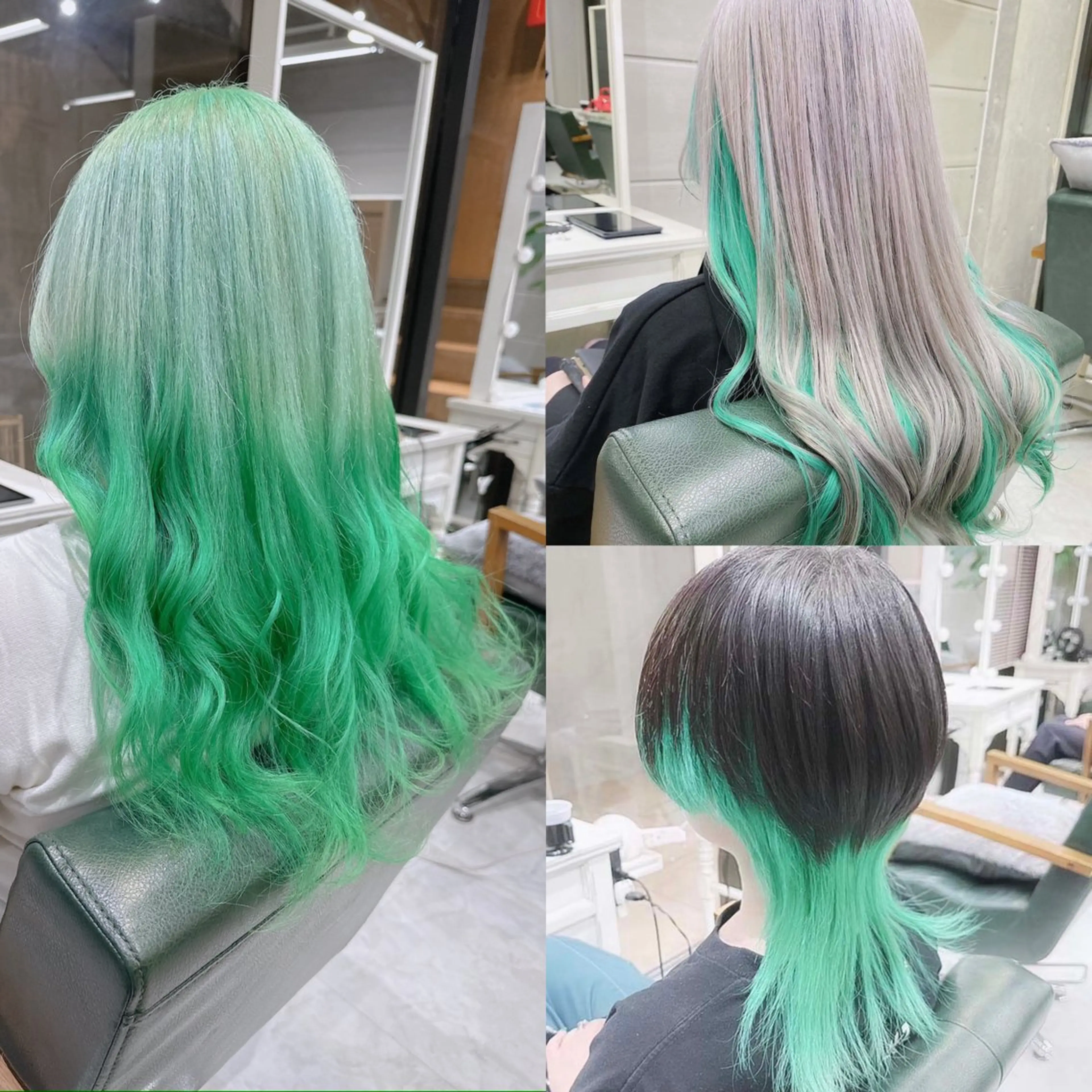 ロング カラー 透明感カラー ハイトーンカラー インナーカラー 𝐑𝐈𝐍𝐊𝐀 🐷🖤のヘアスタイル