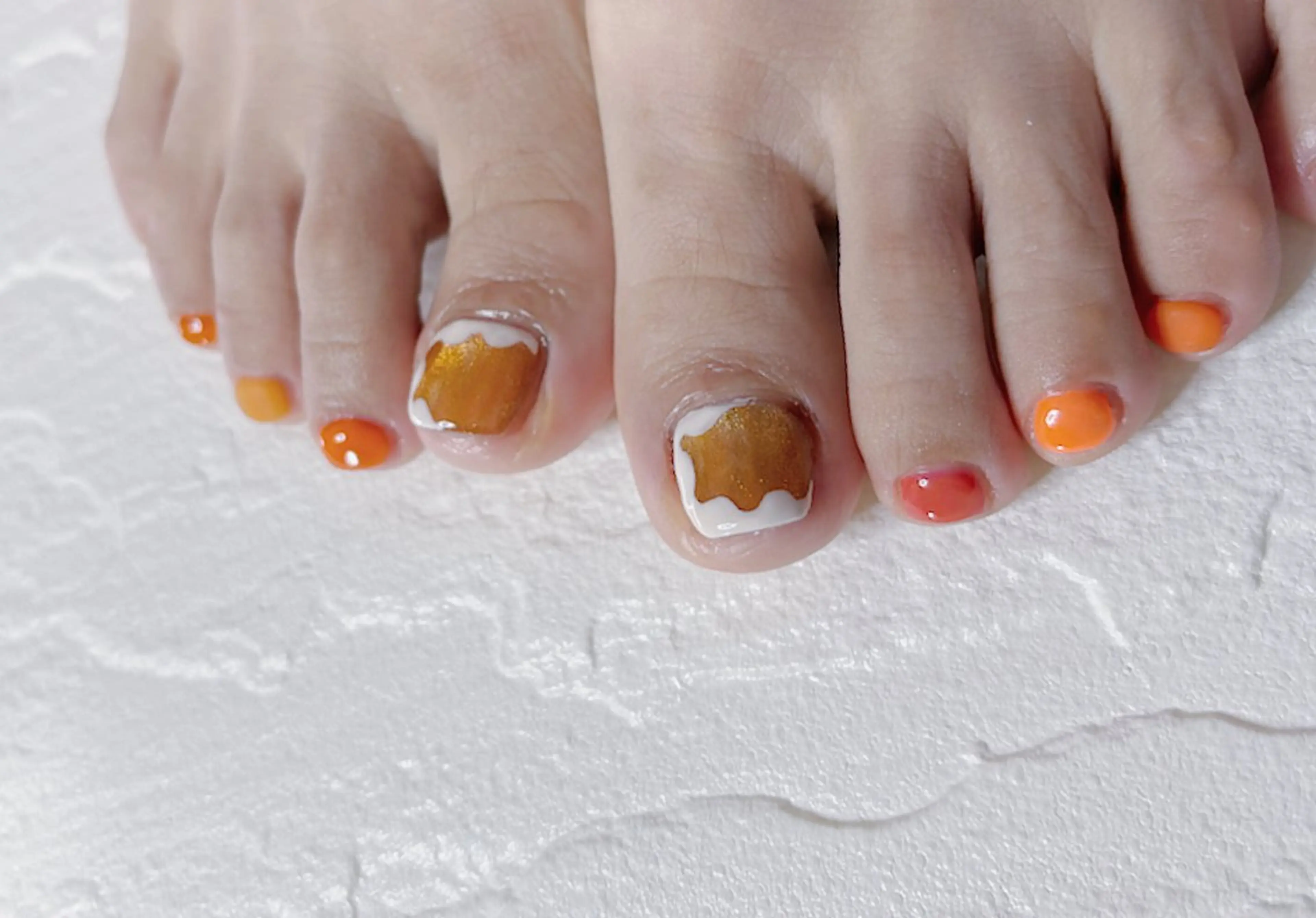 ネイル ブルー フットネイル マグネットネイル フットネイル mua nail mikiのネイルデザイン