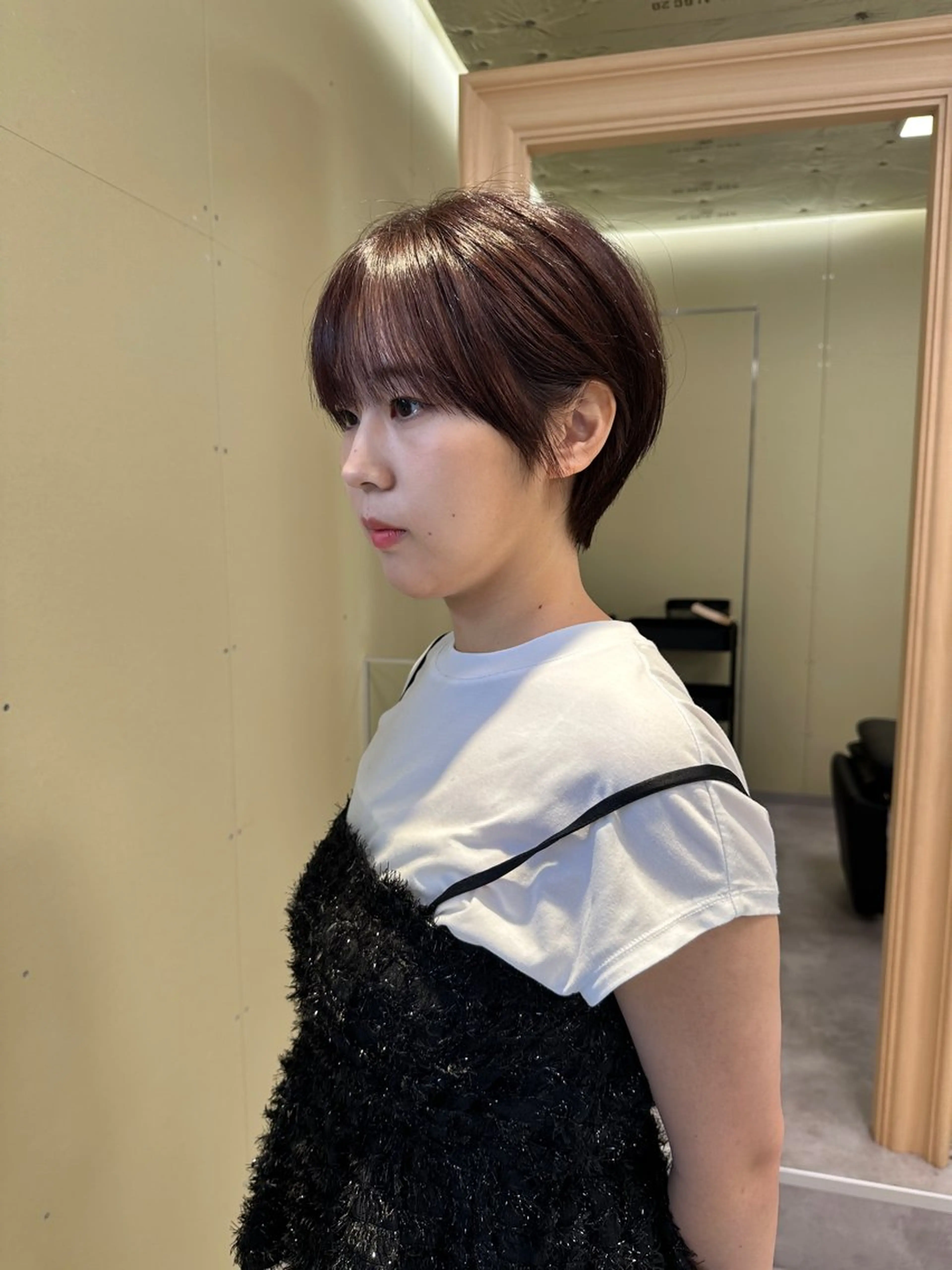 ショート カット ヘアカラー ボブ/ぱつっとボブ/ 谷口 海星のヘアスタイル