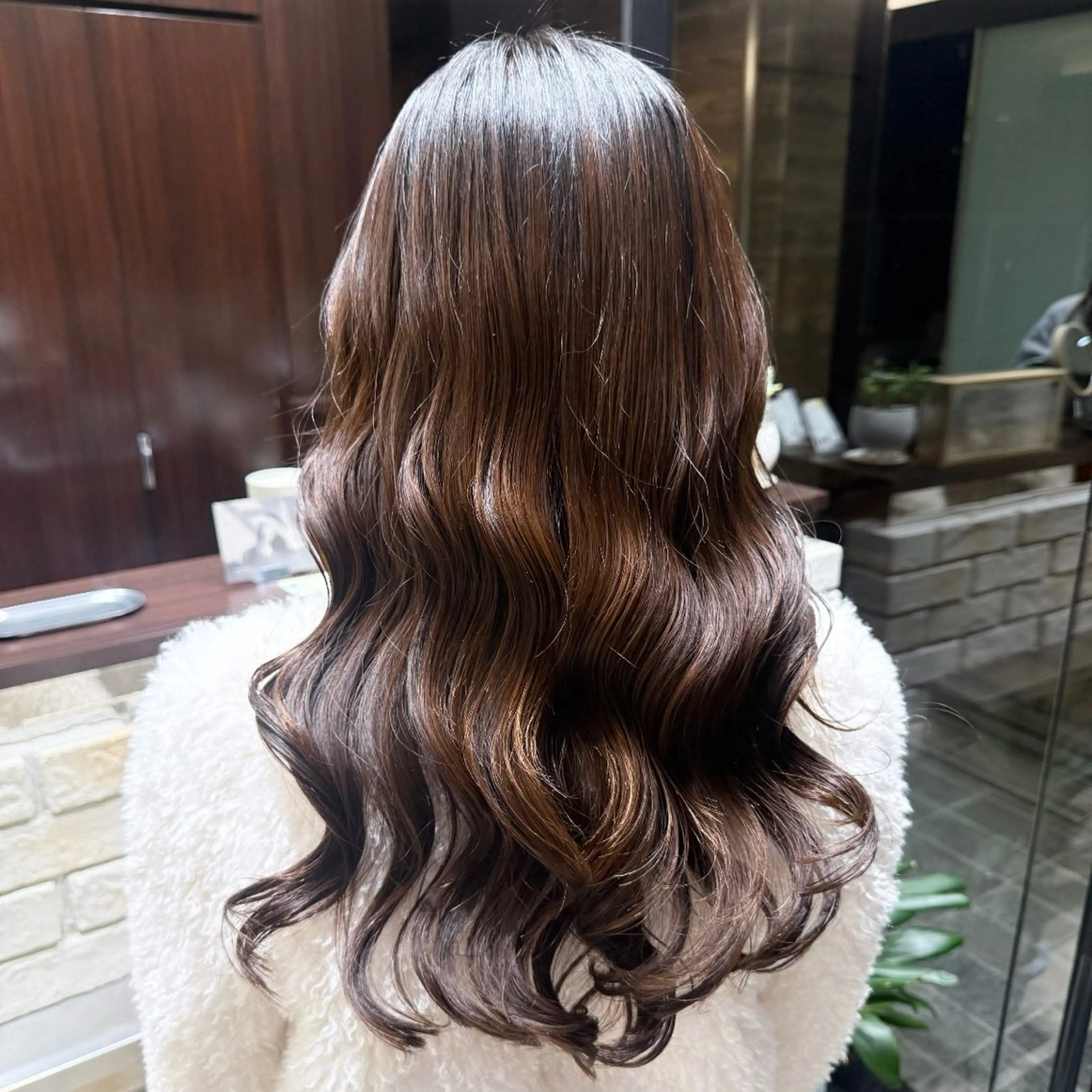 ロング パーマ パーマ 韓国風パーマ🌿コテ 巻き風パーマ/るいのヘアスタイル