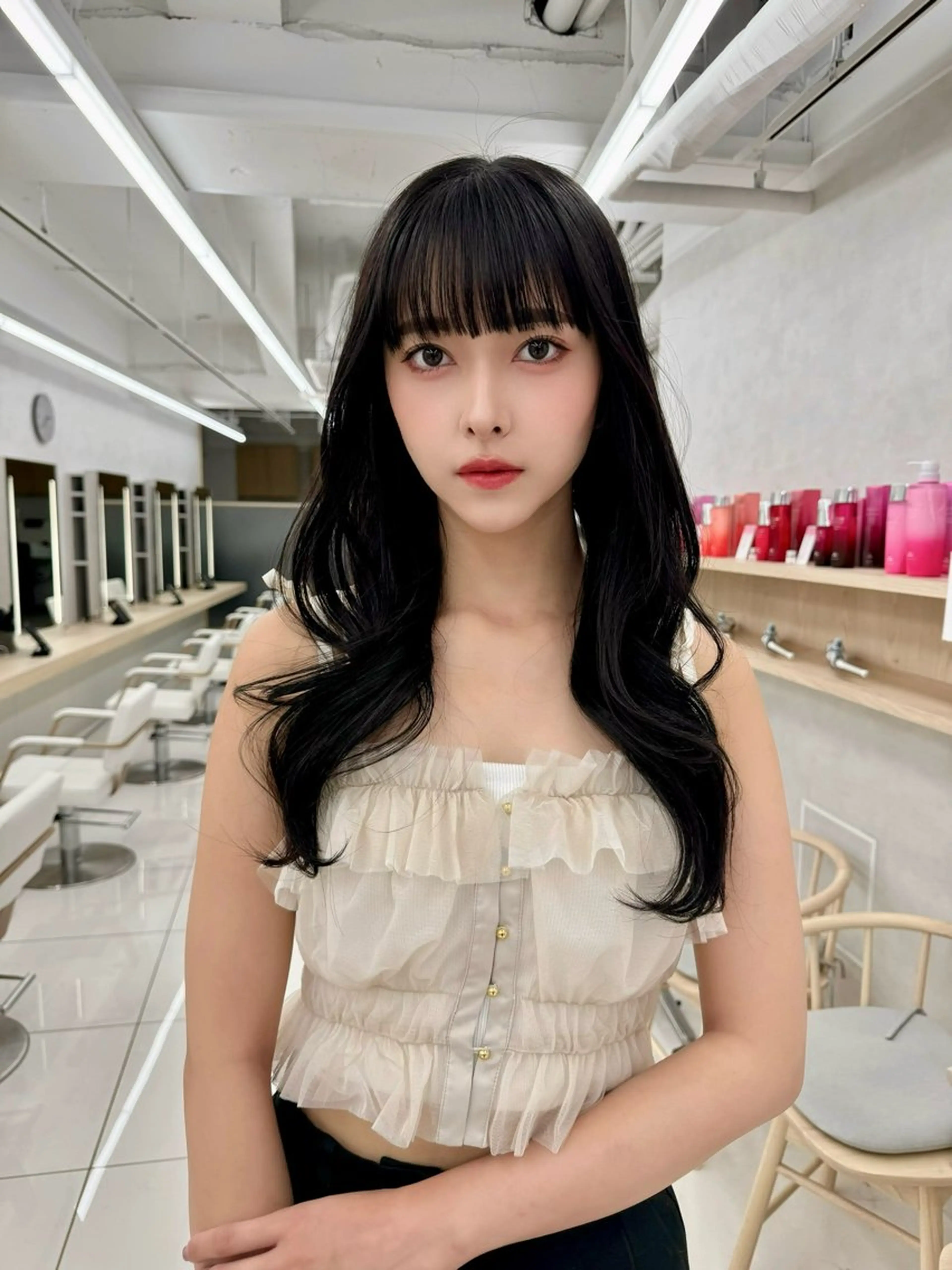 ロング レイヤー/韓国/ 顔周り/しんやのヘアスタイル