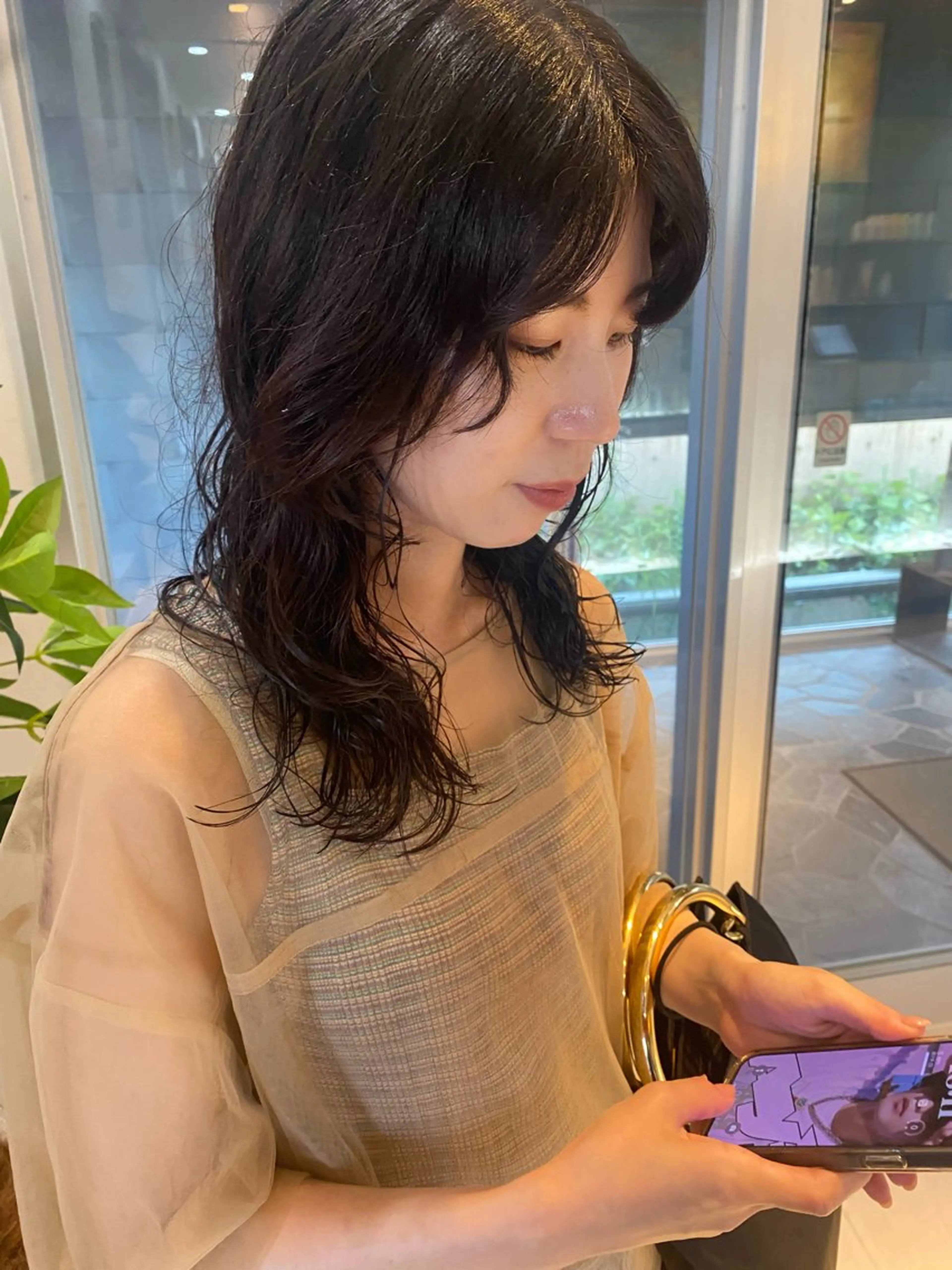 セミロング パーマ nambu-GARDEN所属・上田 昂雅のヘアスタイル