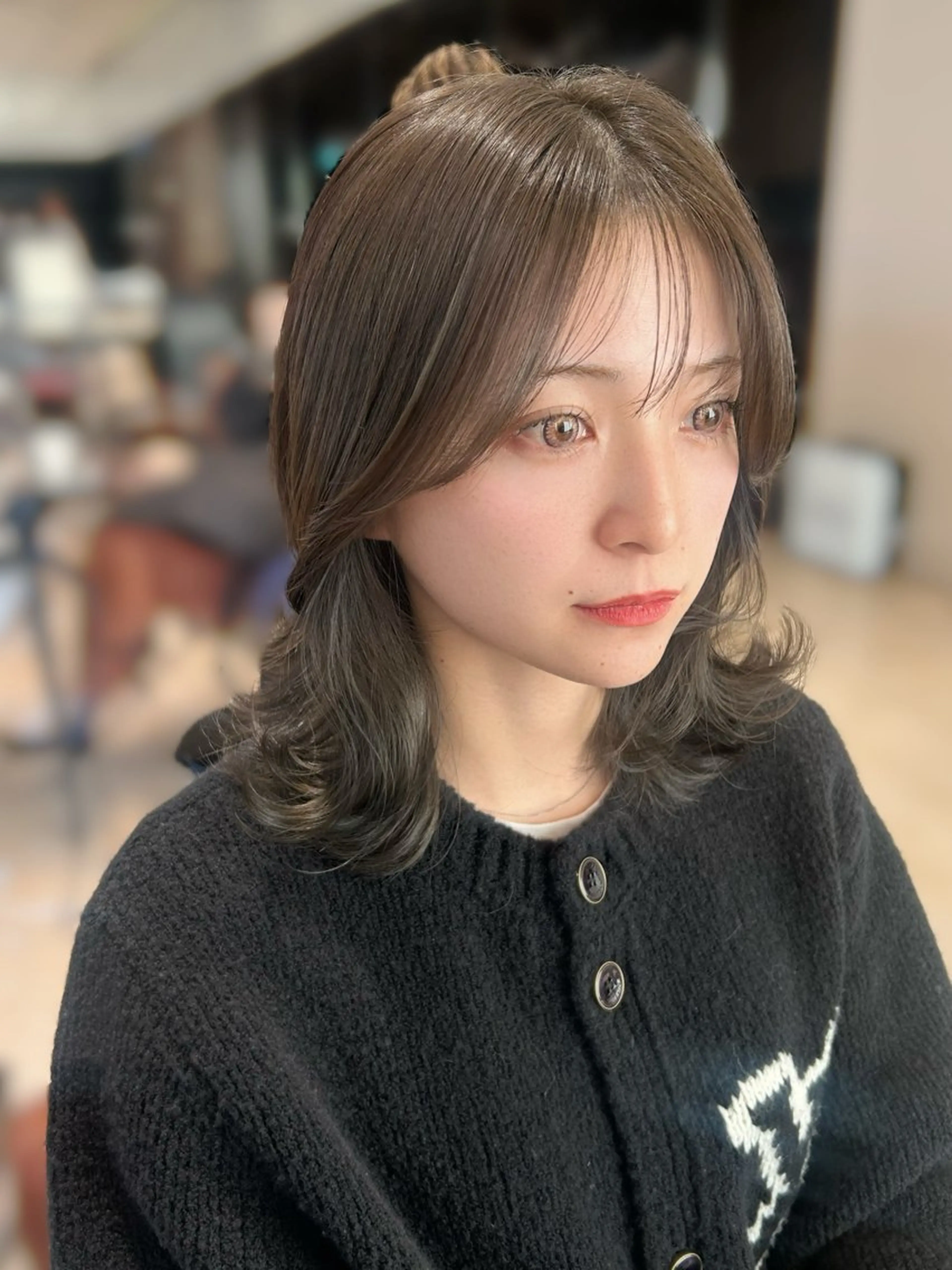 セミロング カット ヘアセット 🎀大竹美侑／顔まわ りカット／レイヤーのヘアスタイル