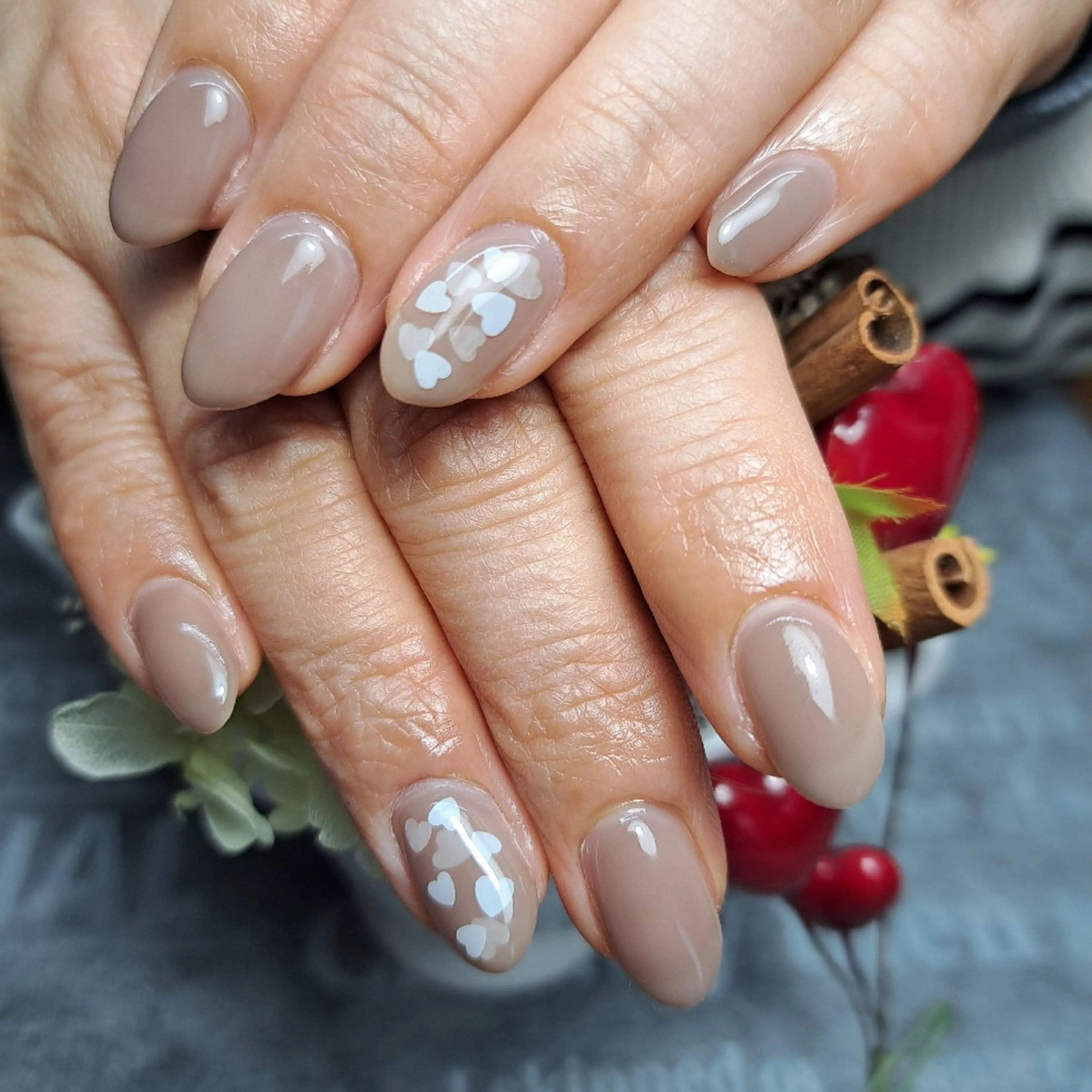 ネイル ハート シンプルネイル ハンドネイル HAYASHI  Nのネイルデザイン