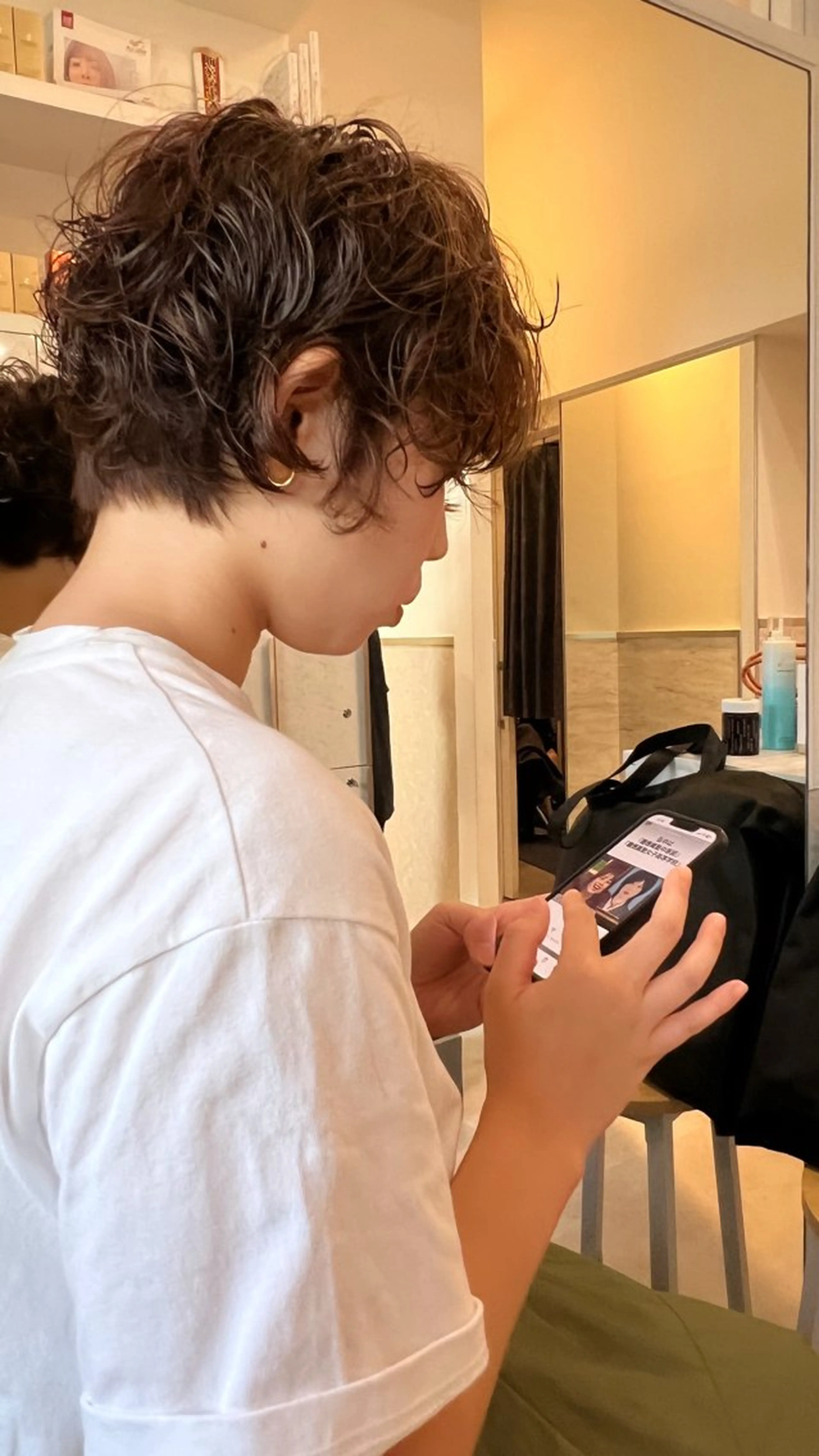 ショート パーマ ショートヘア 浅倉一馬のヘアスタイル