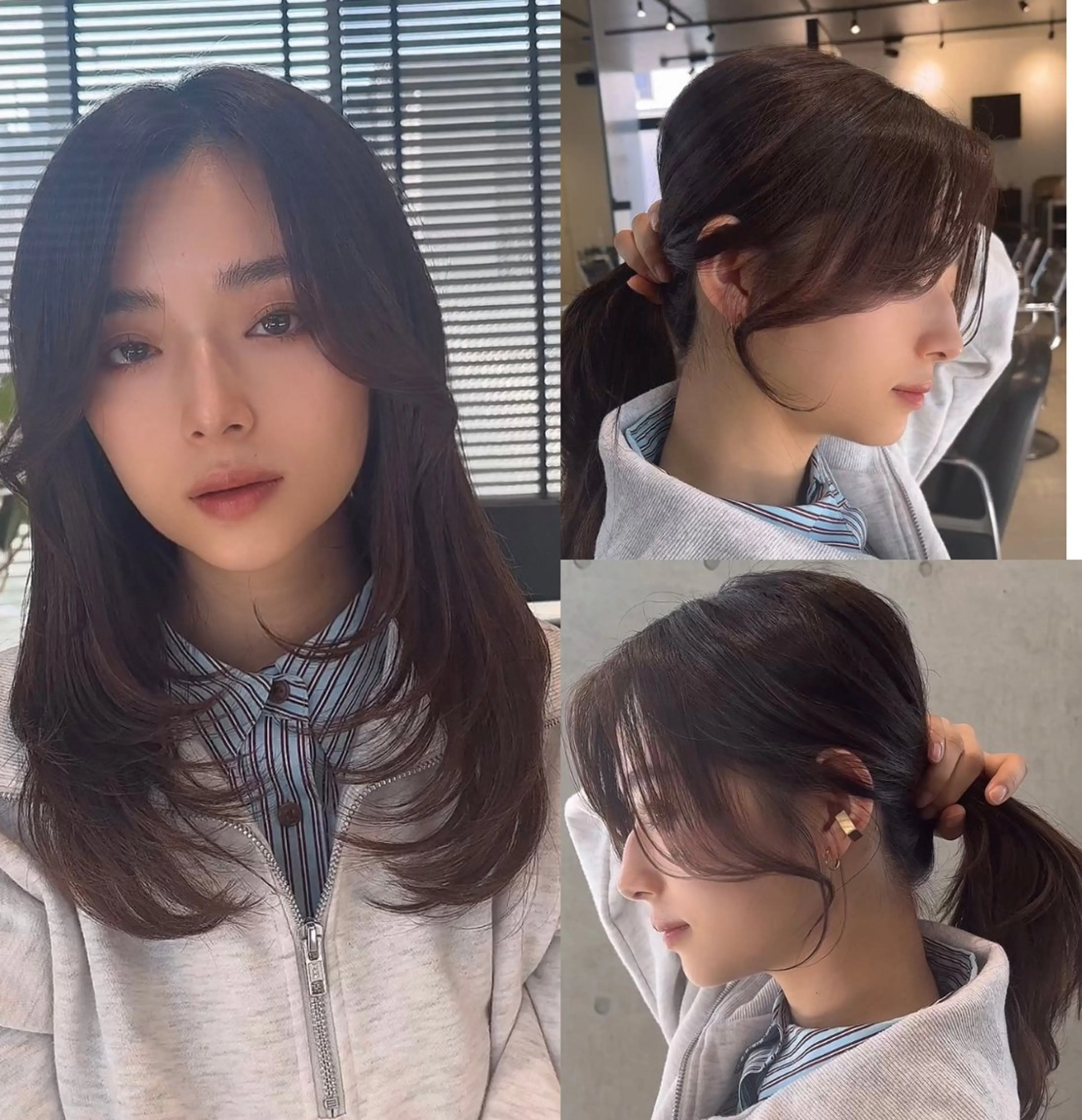 セミロング カラー カット ヘアカラー トリートメント 🌫️大人韓国ヘア 🌫️naoyaのヘアスタイル