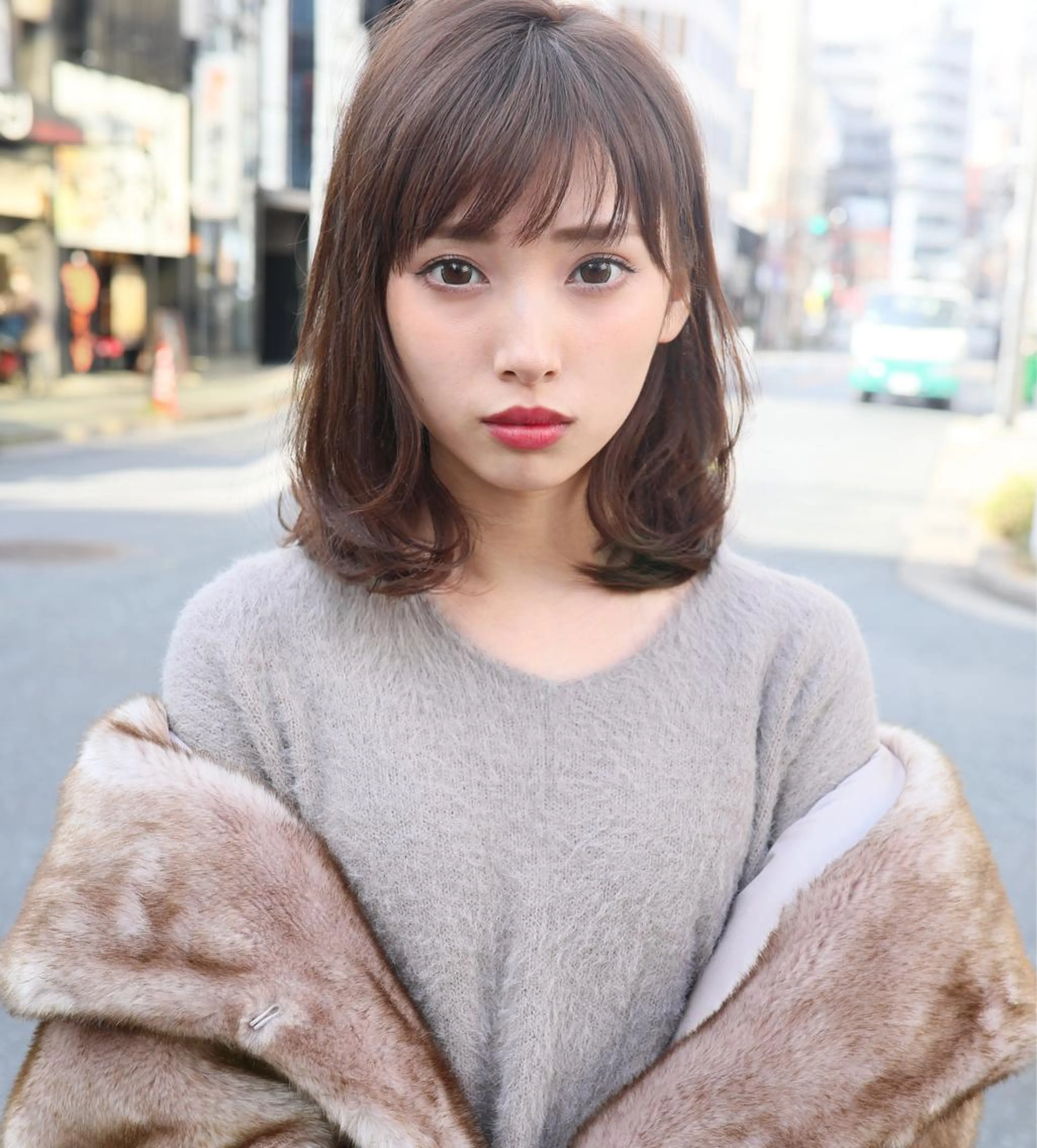 ミディアム カラー ボブ カット ヘアカラー トリートメント ガレリアエレガンテ栄店所属・ガレリア エレガンテ栄のヘアスタイル