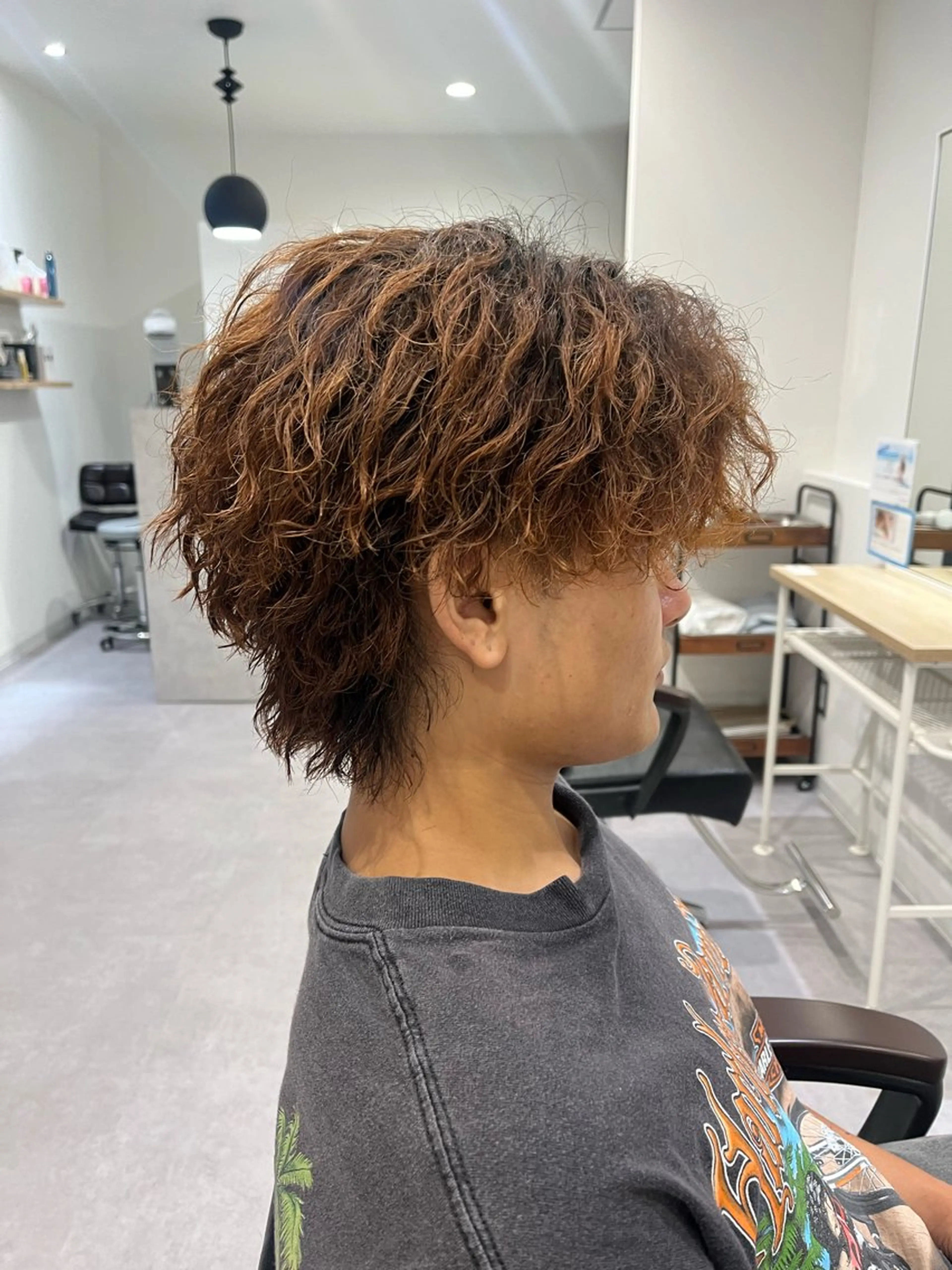 ミディアム パーマ メンズ カット パーマ 髙栁 航太の眉毛・アイブロウイメージ