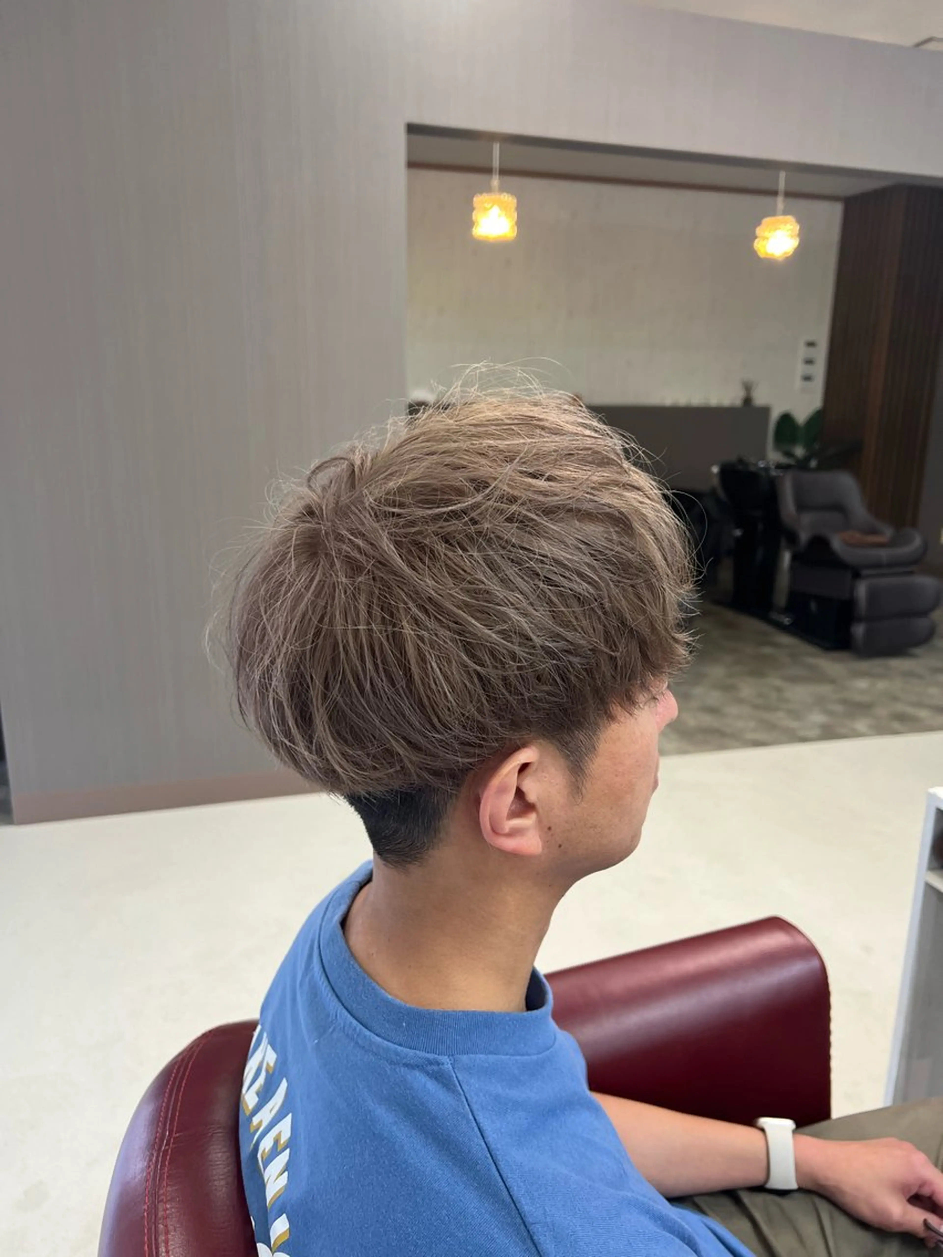 ショート カラー メンズ グレージュ KEN 🌟のヘアスタイル