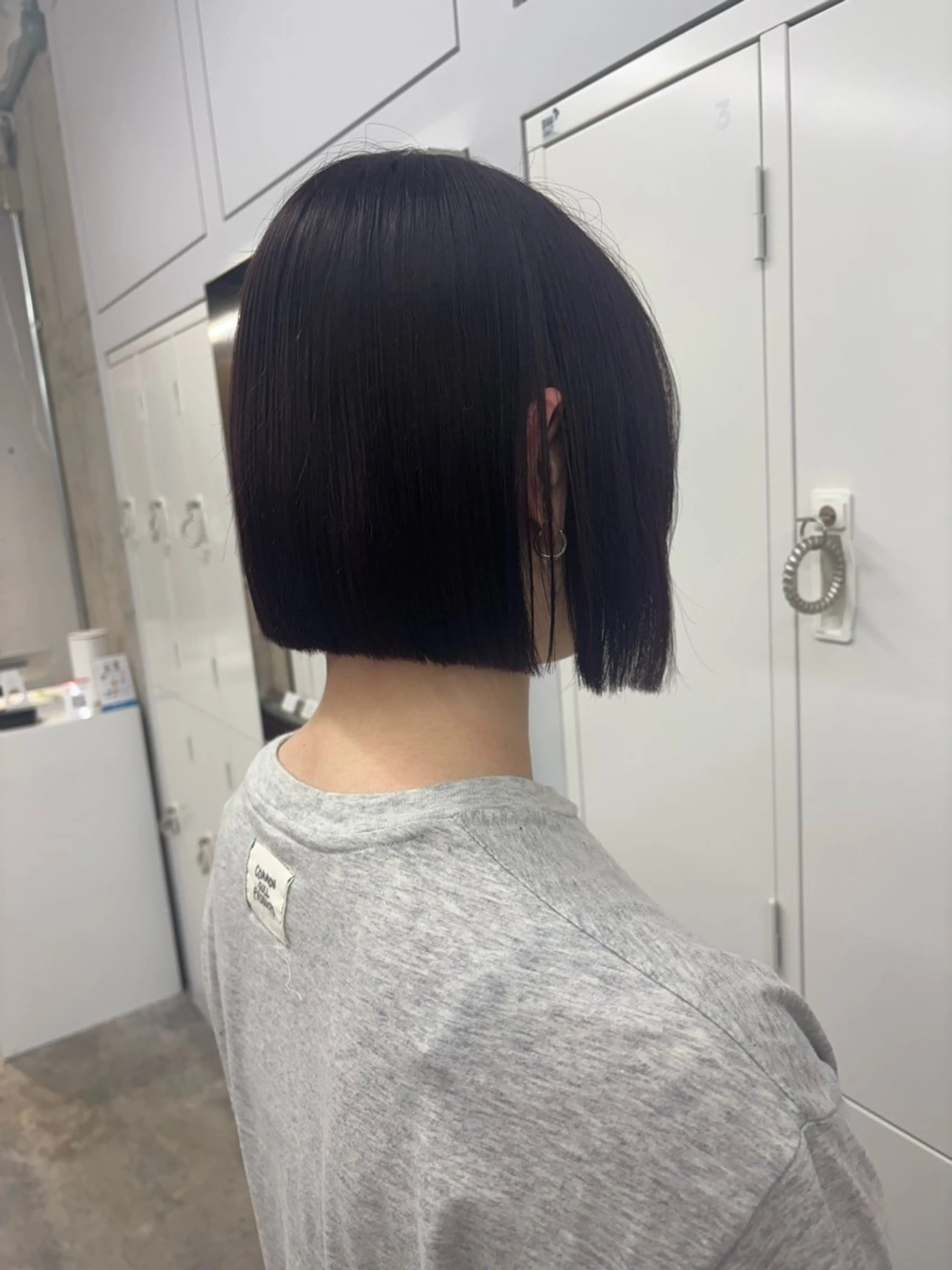 ショート リン🔔ボブ cut ベージュカラー🤎のヘアスタイル