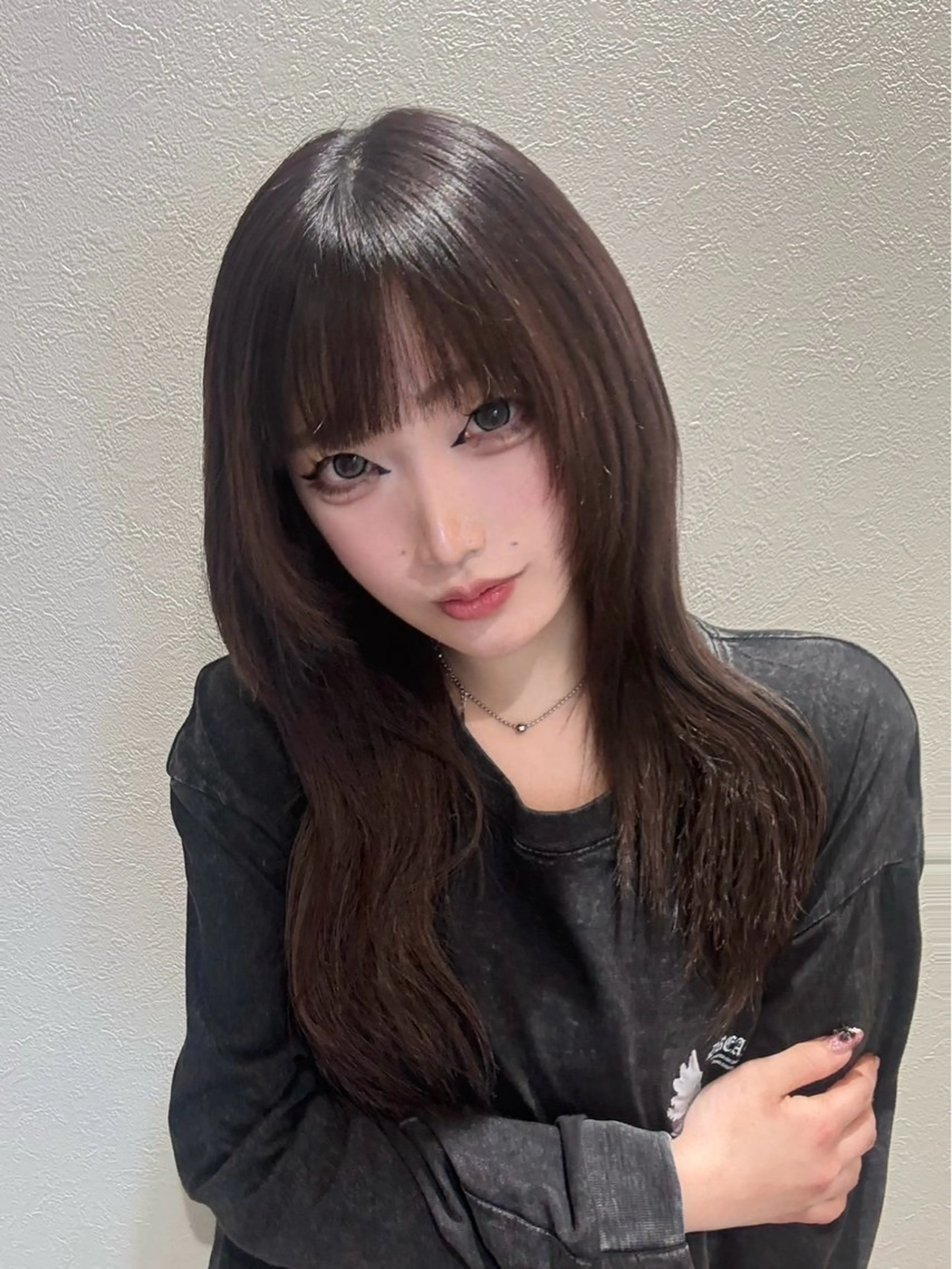 ミディアム カラー ヘアカラー もり あおいのヘアスタイル