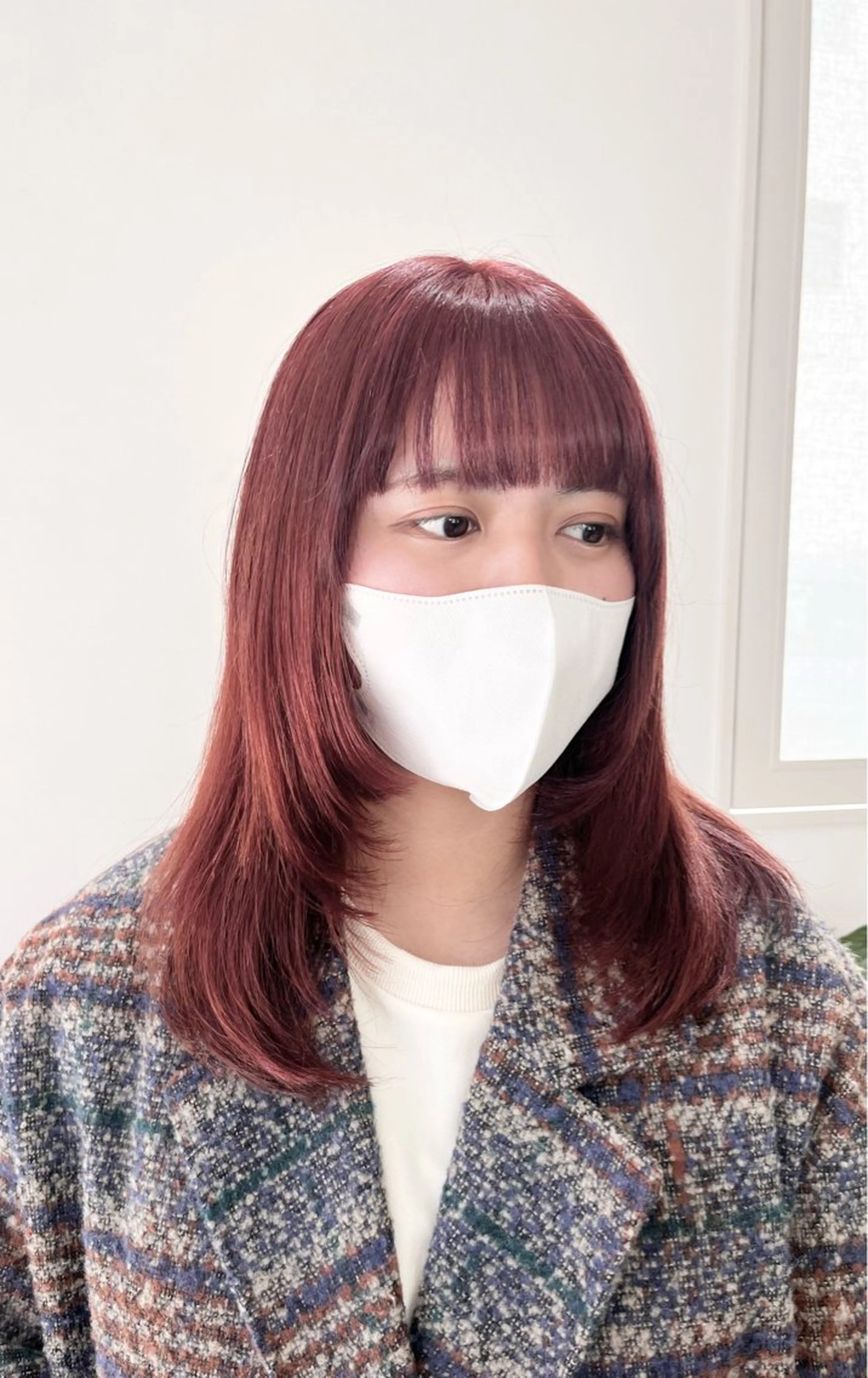 セミロング カラー ピンクカラー 暖色カラー／ ヘアセット🌛櫻井舞のヘアスタイル