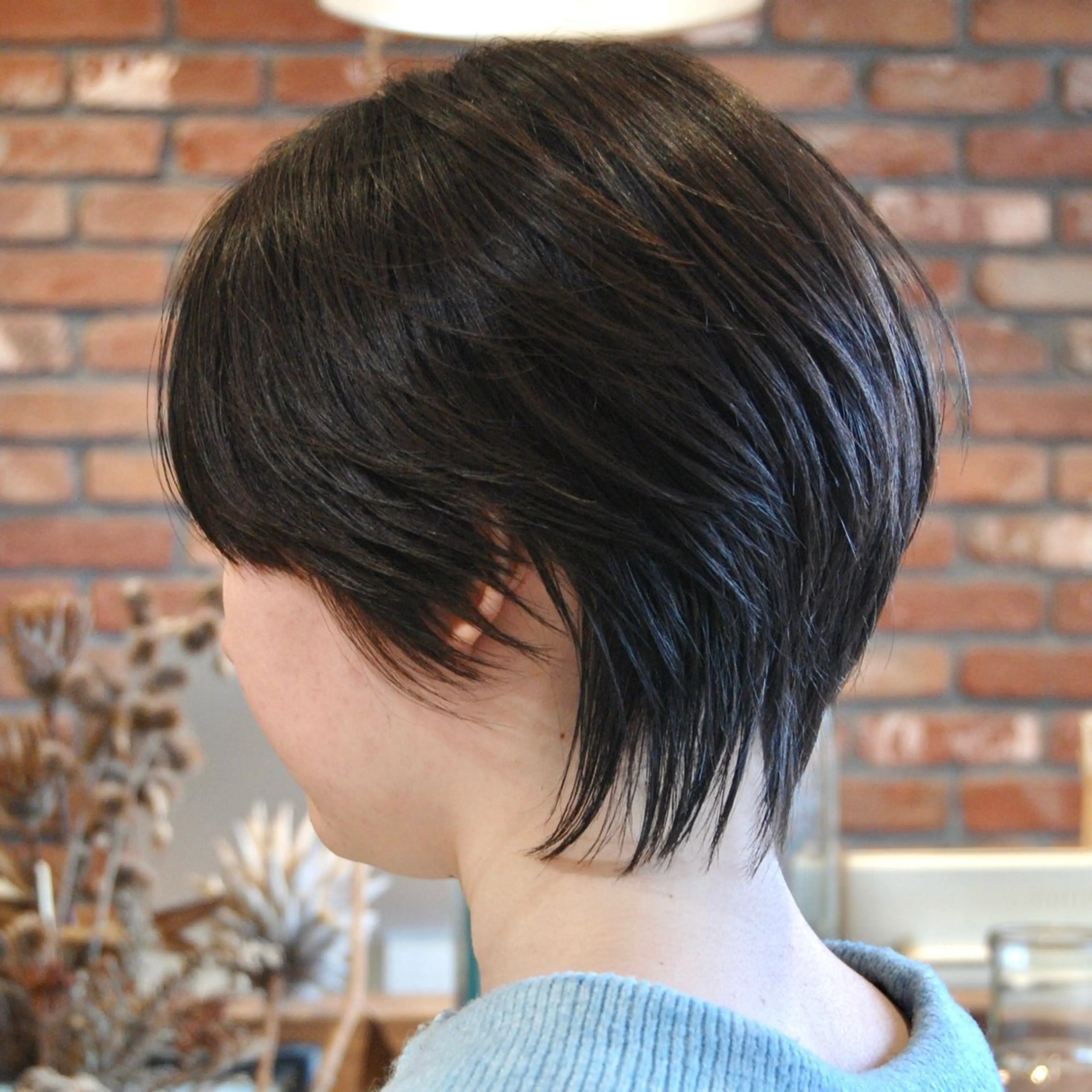 ショート カラー パーマ カット かんたまる💭ボブパ ーマ/レイヤーのヘアスタイル