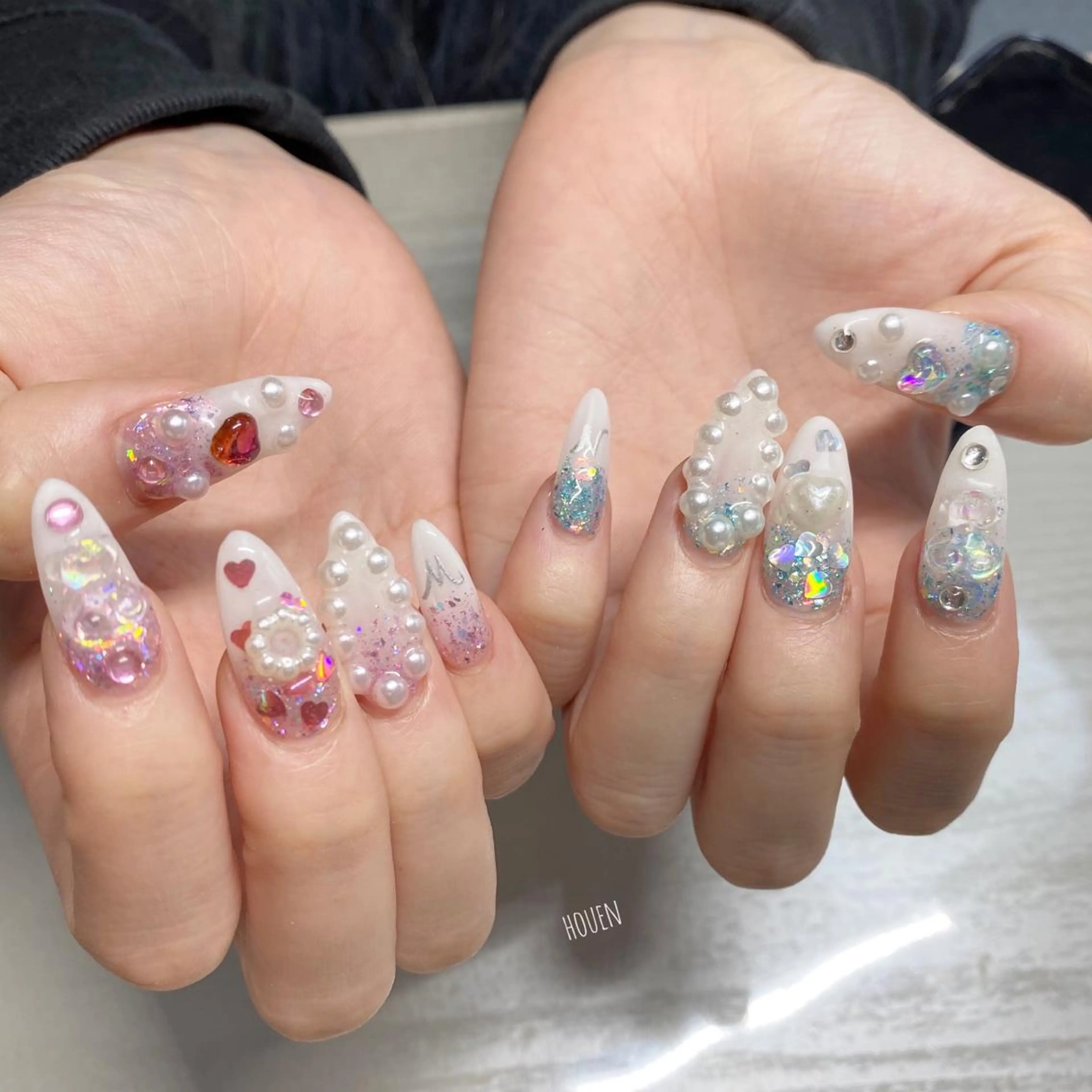 ネイル スカルプネイル ハンドネイル I P'ink nail salon所属・I pinknail 韓国風·持ち込み専門のネイルデザイン