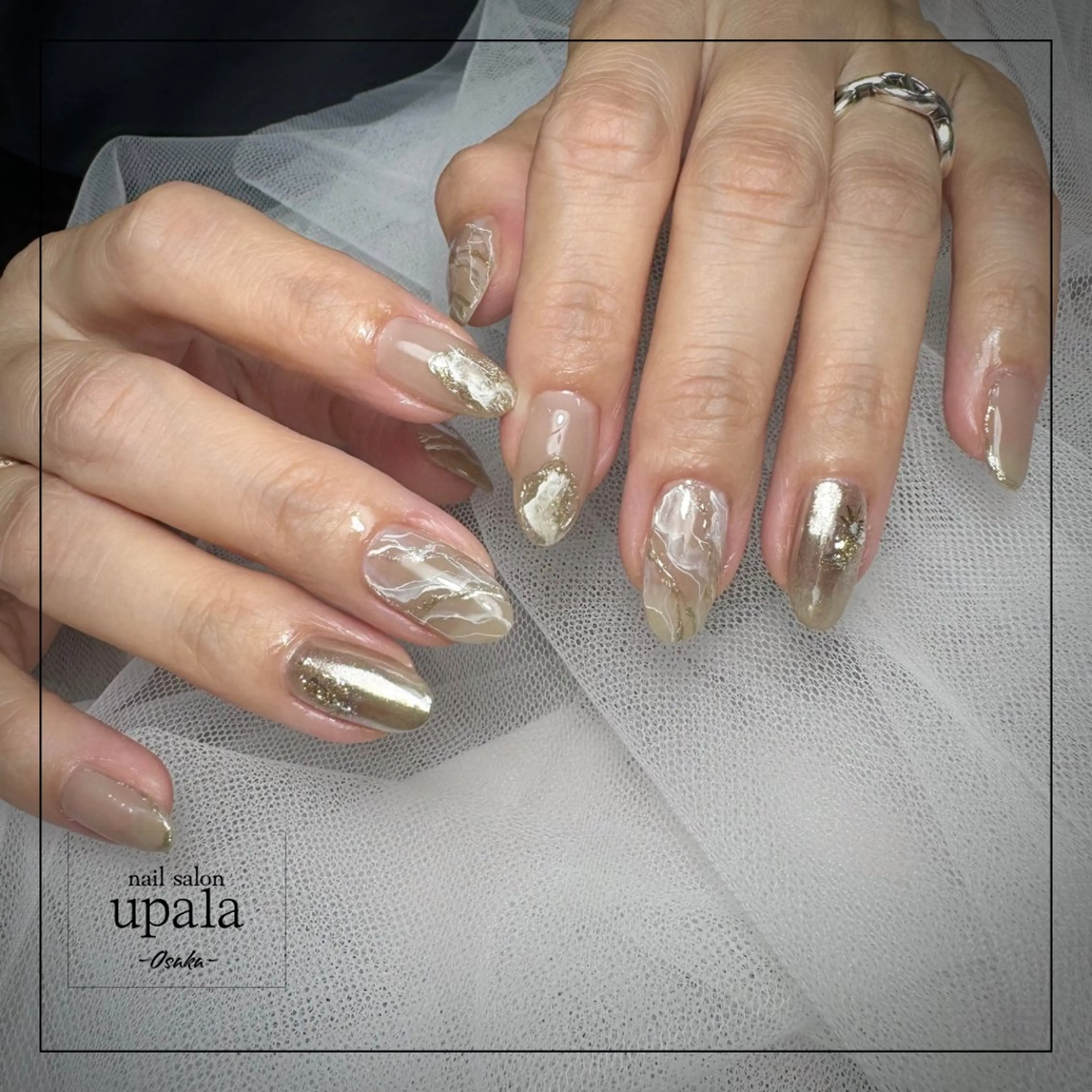 ネイル フラッシュネイル フットネイル フレンチネイル ゴールド 韓国ネイル ハンドネイル upala Mayukoのネイルデザイン