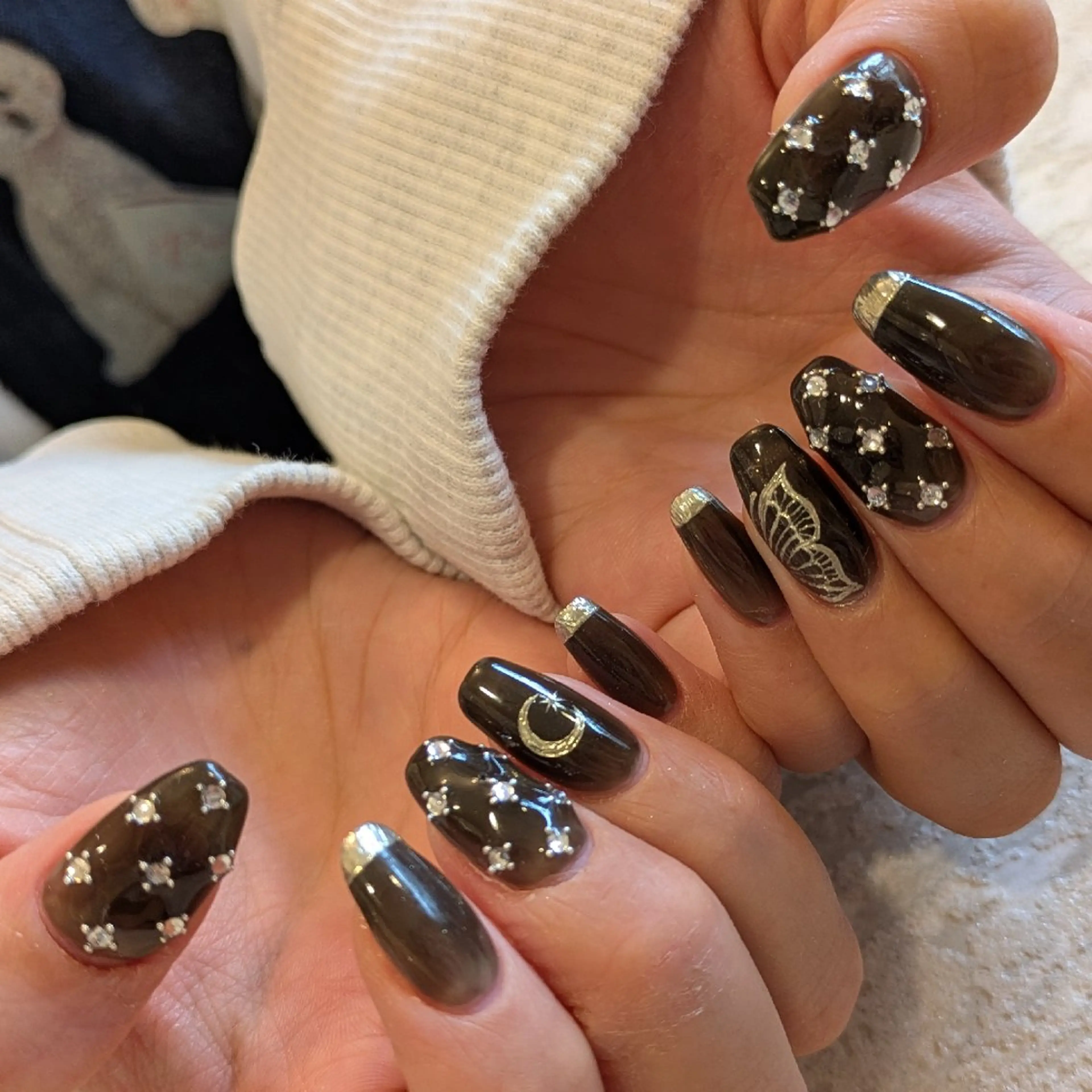 ネイル キラキラネイル ジェヌインネイル 河内のネイルデザイン