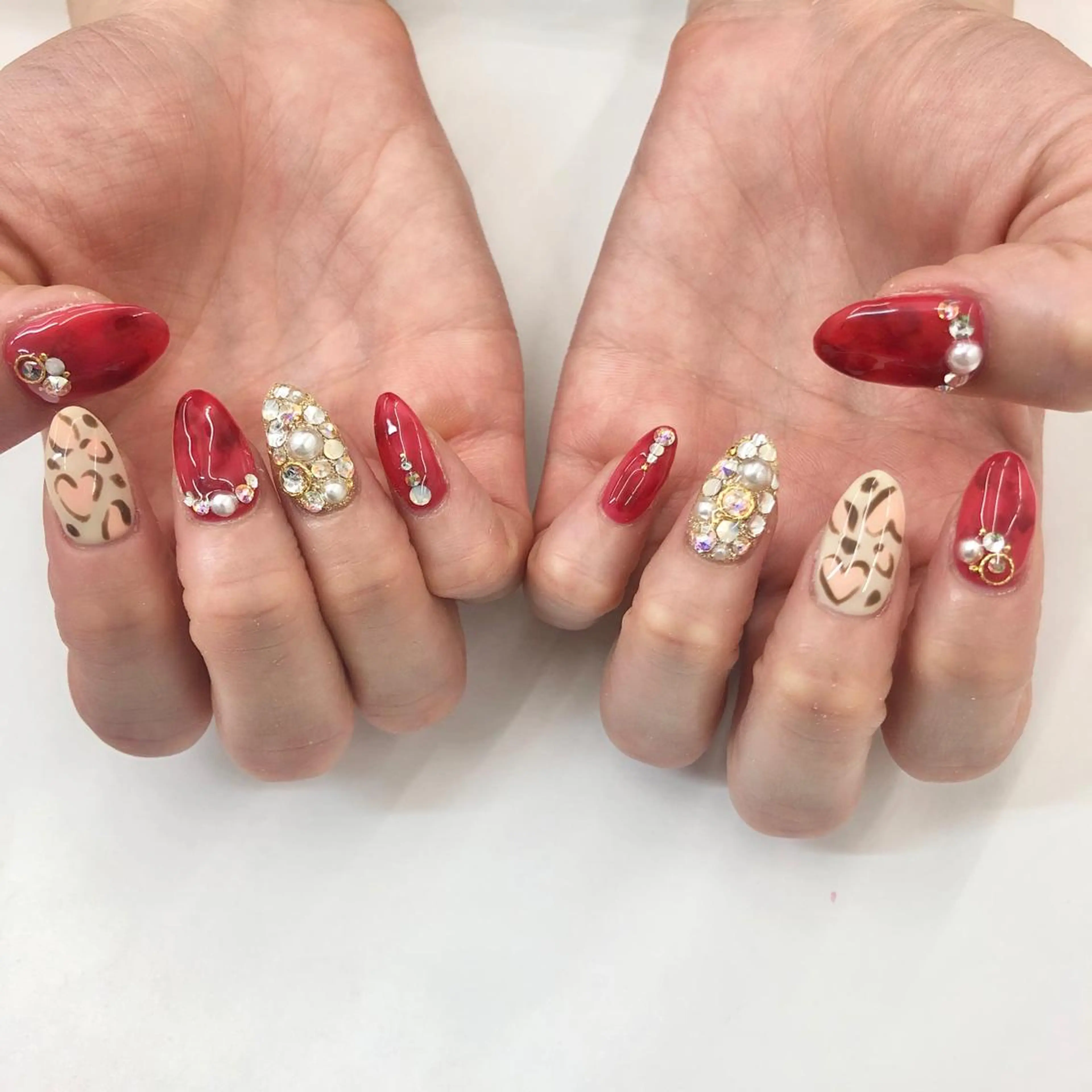 ネイル ハート 🎀AYAKO 🎀中韓ネイルのネイルデザイン