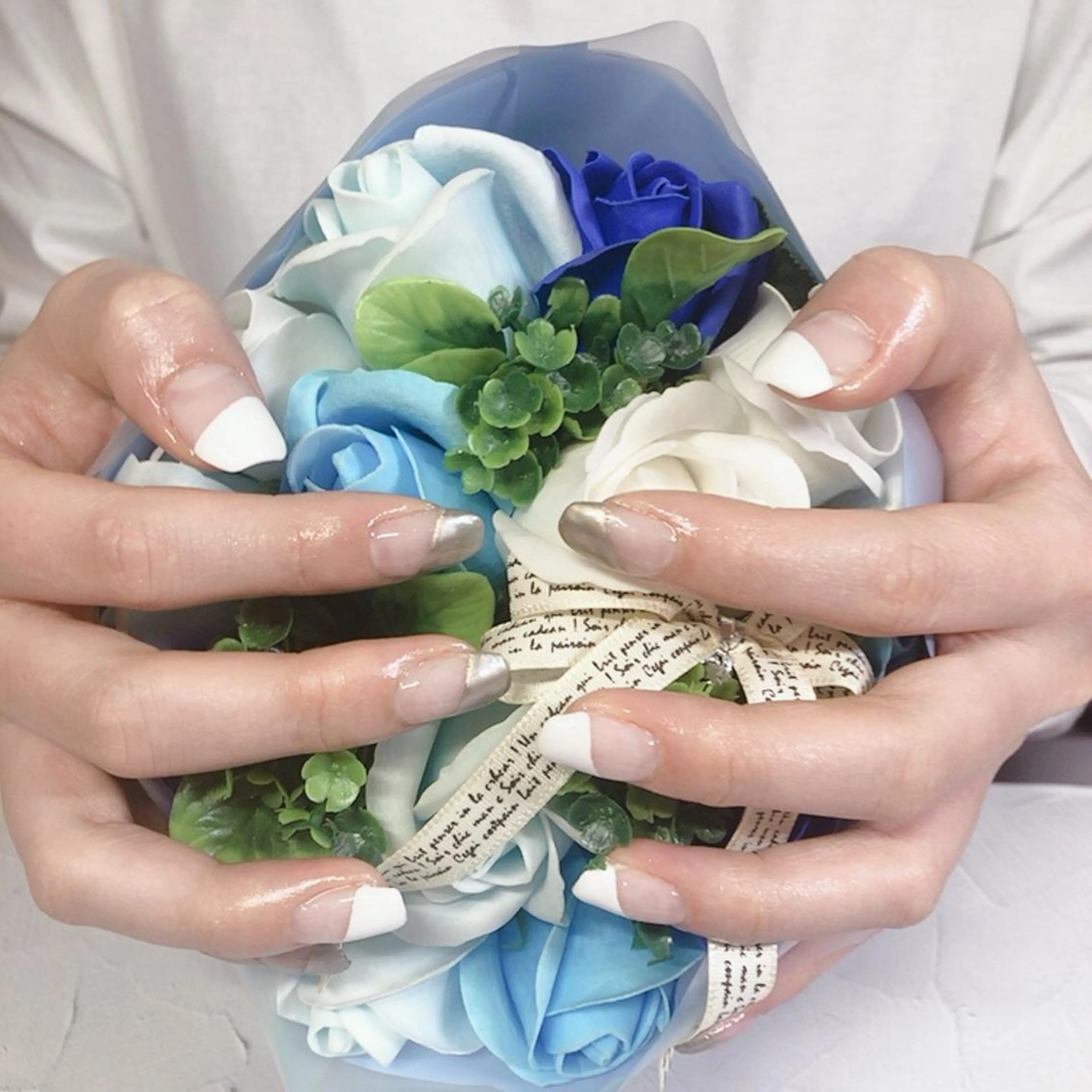 ネイル フレンチネイル ミラーネイル 奥園 良恵のネイルデザイン