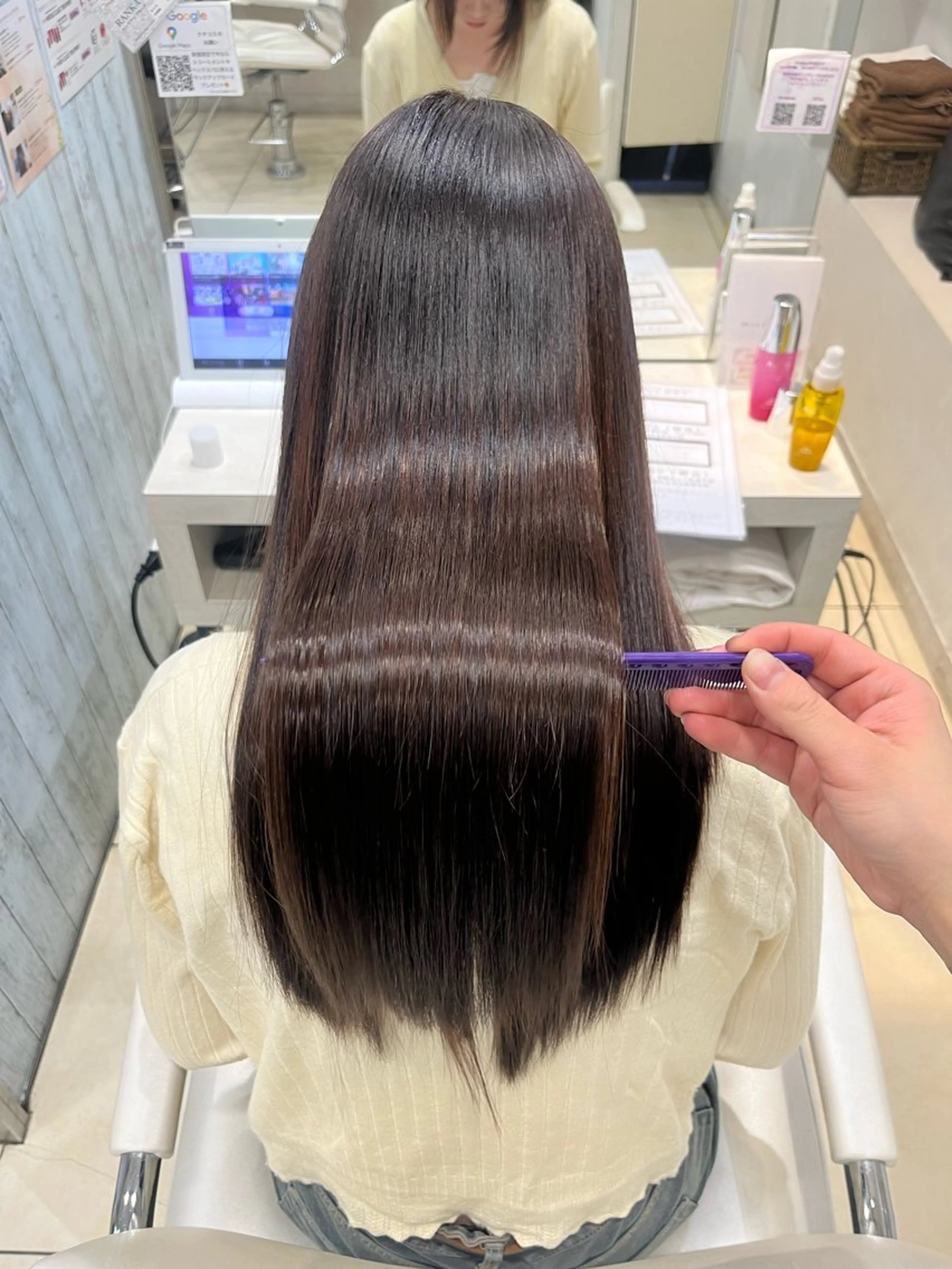 ロング カラー グレージュ ヘアカラー 🤎ベージュカラー/ 髪質改善/山岸🤎のヘアスタイル