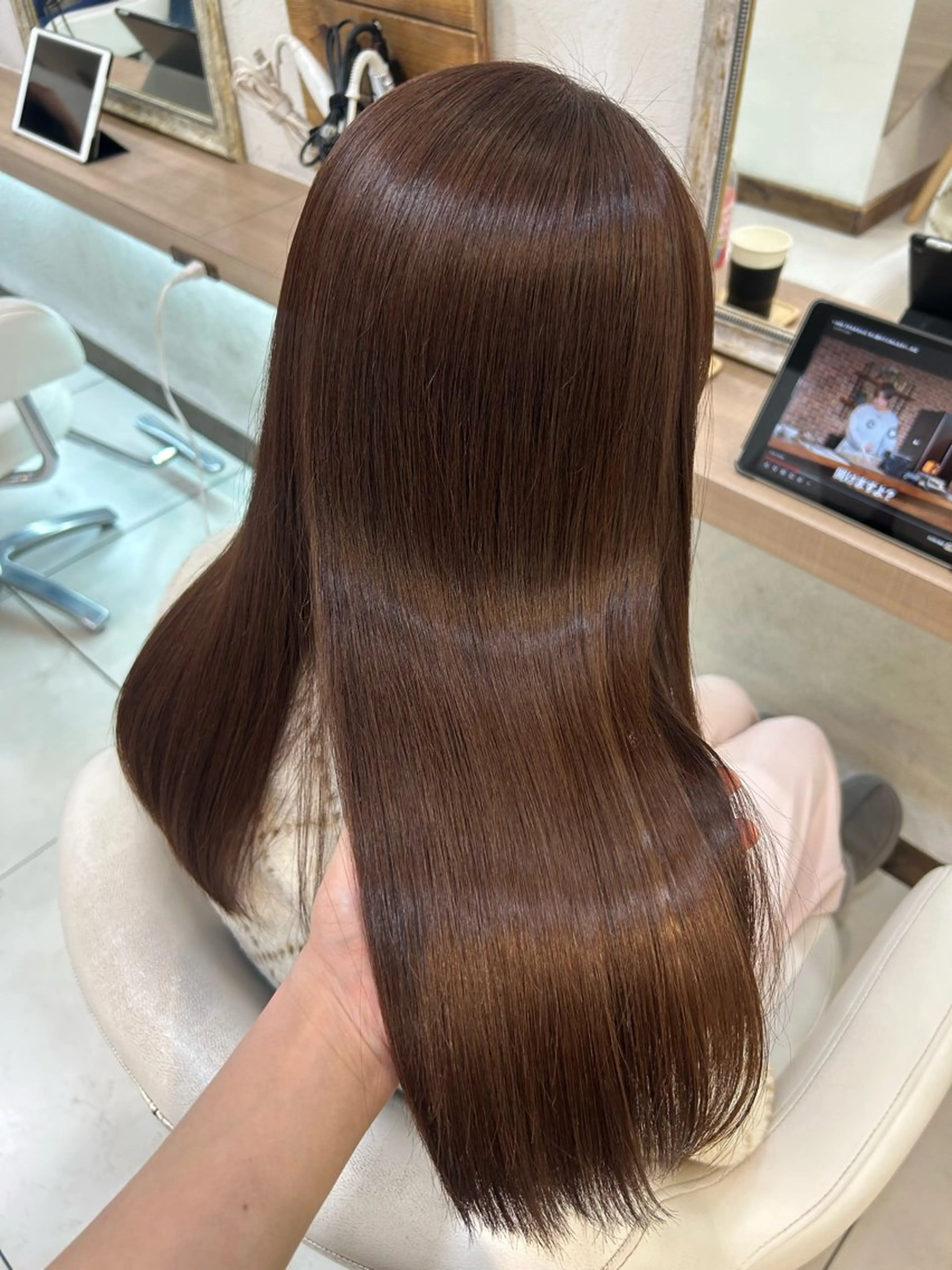 ロング カラー カット 縮毛矯正 トリートメント 似合わせカラー/艶 髪質改善/ヨシザキのヘアスタイル