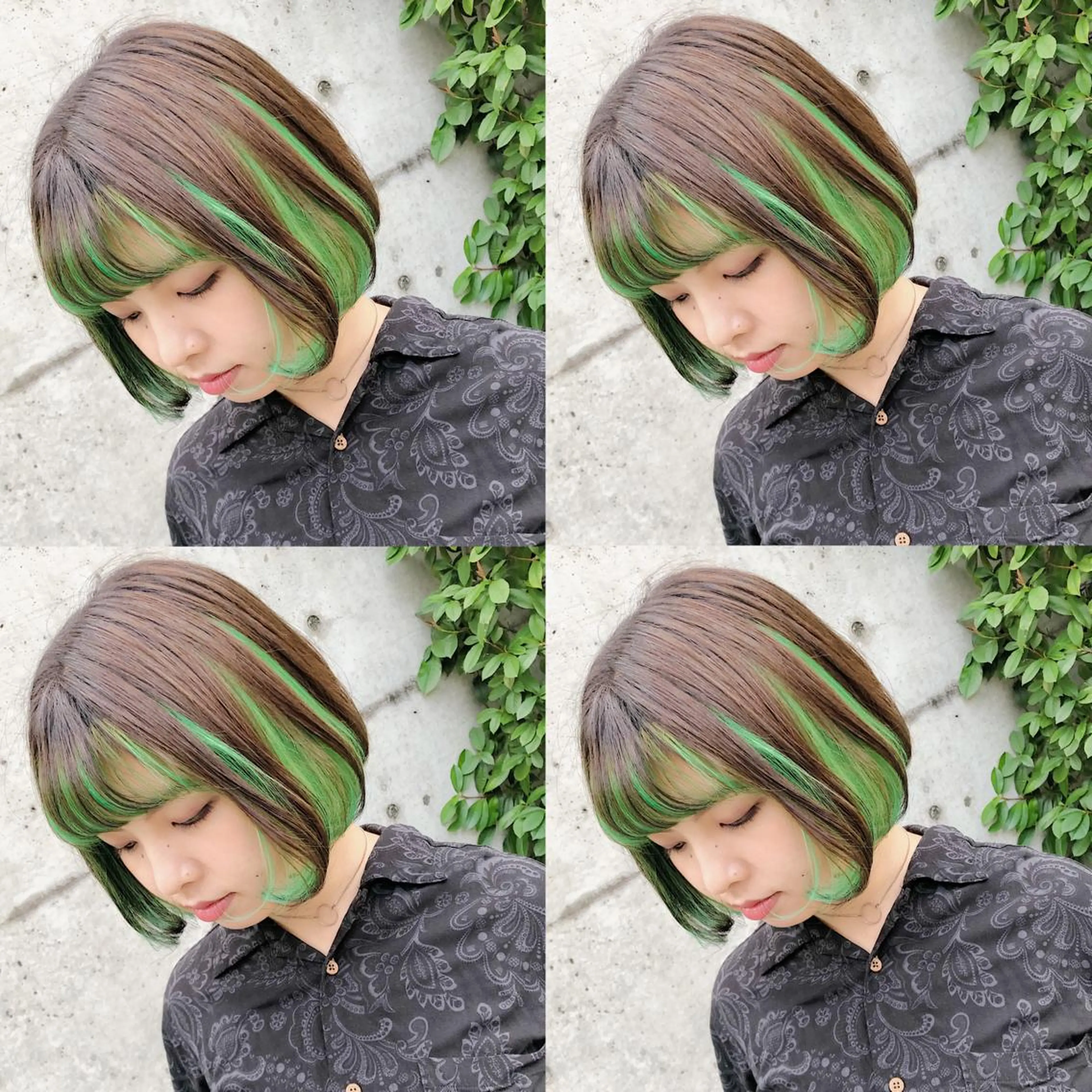 ショート カラー ヘアアレンジ メンズ キッズ カット ヘアカラー トリートメント ヘアセット 💟Chloe原宿店 🩶ハイトーンのヘアスタイル