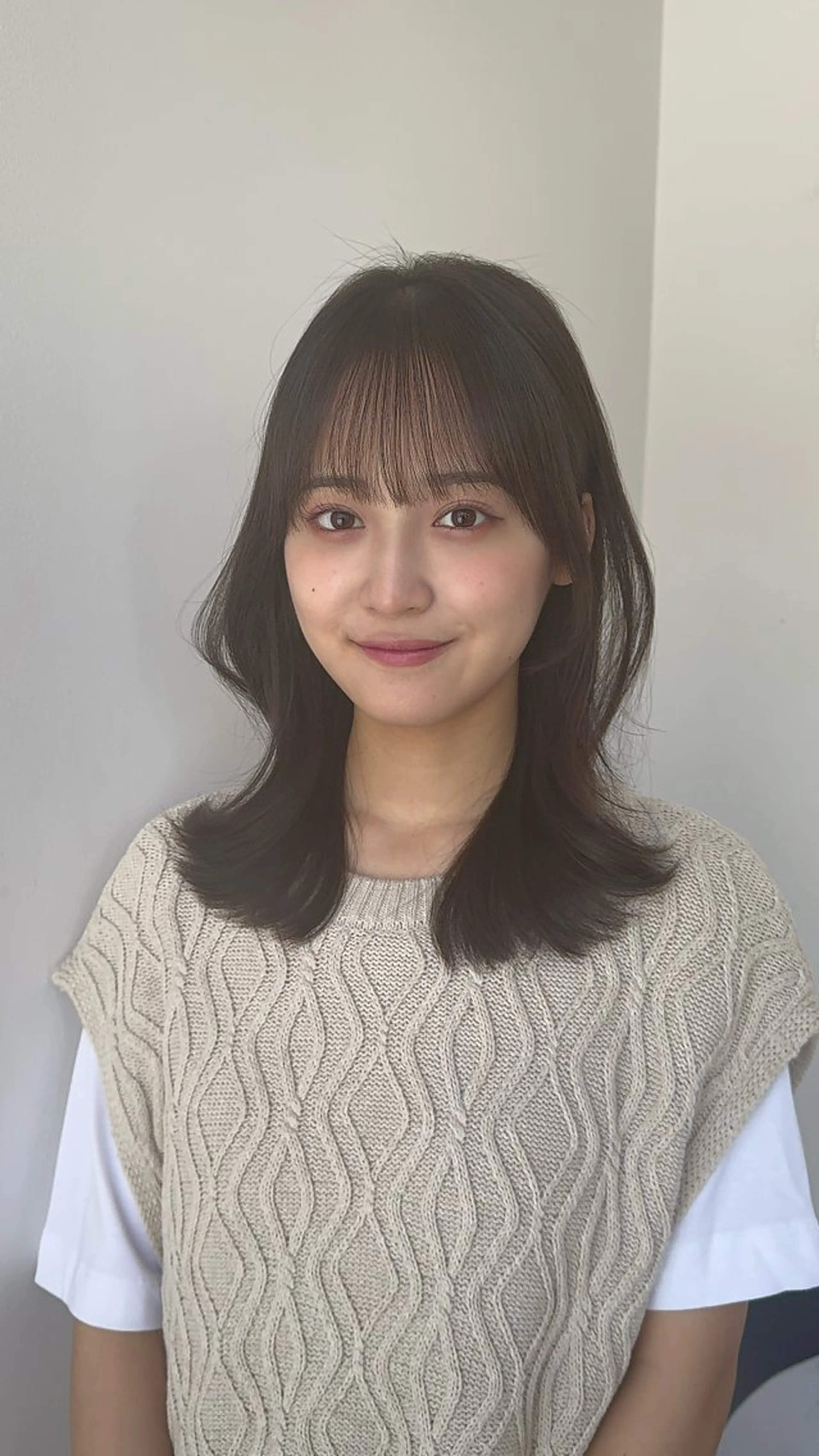 ミディアム パーマ ヘアアレンジ 最小顔周り&レイヤー 特化/池袋/kokiのヘアスタイル