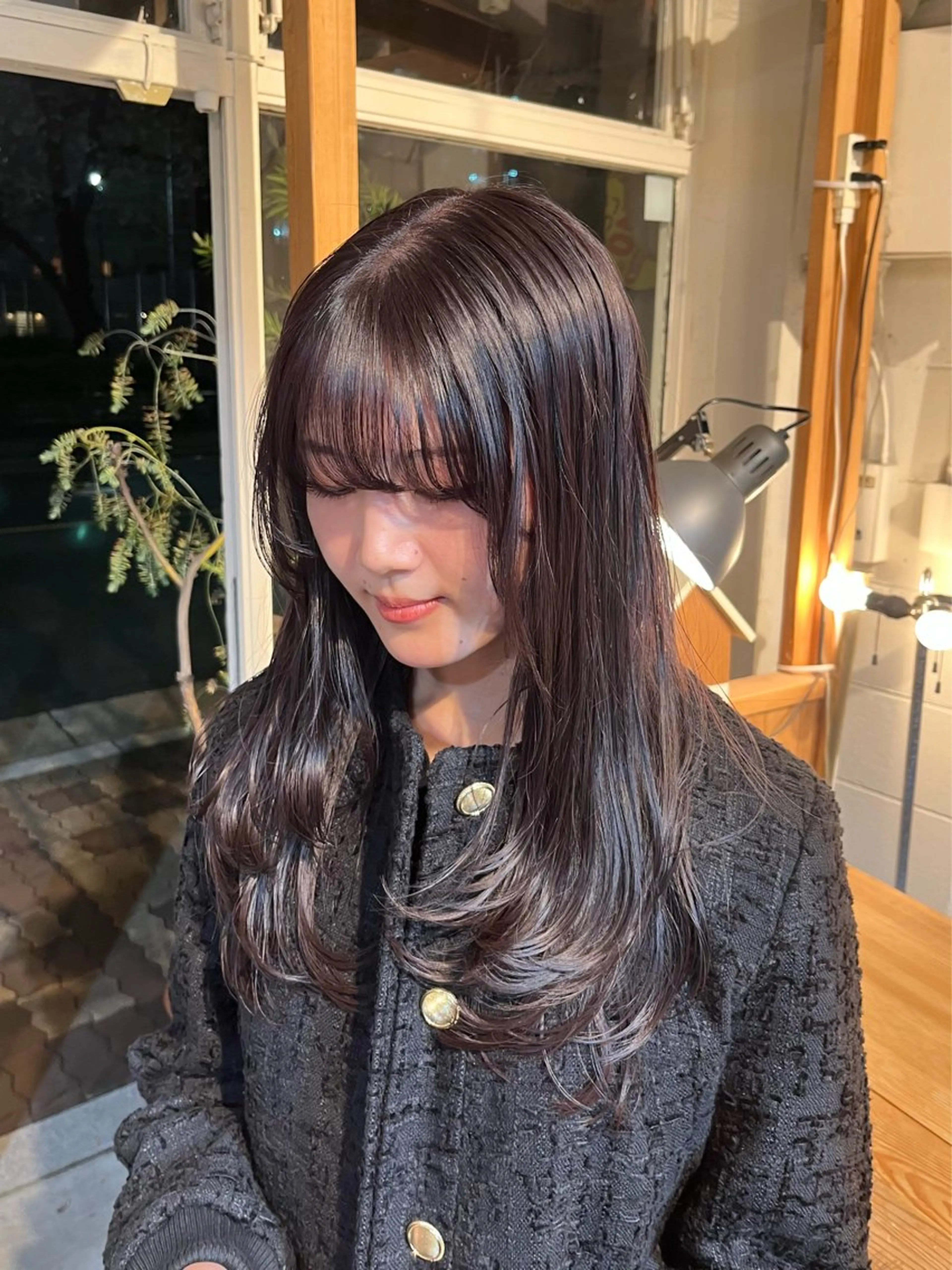 ロング カラー パープルカラー chikashitsu所属・Junmi/ﾁｶｼﾂ /堀江のヘアスタイル