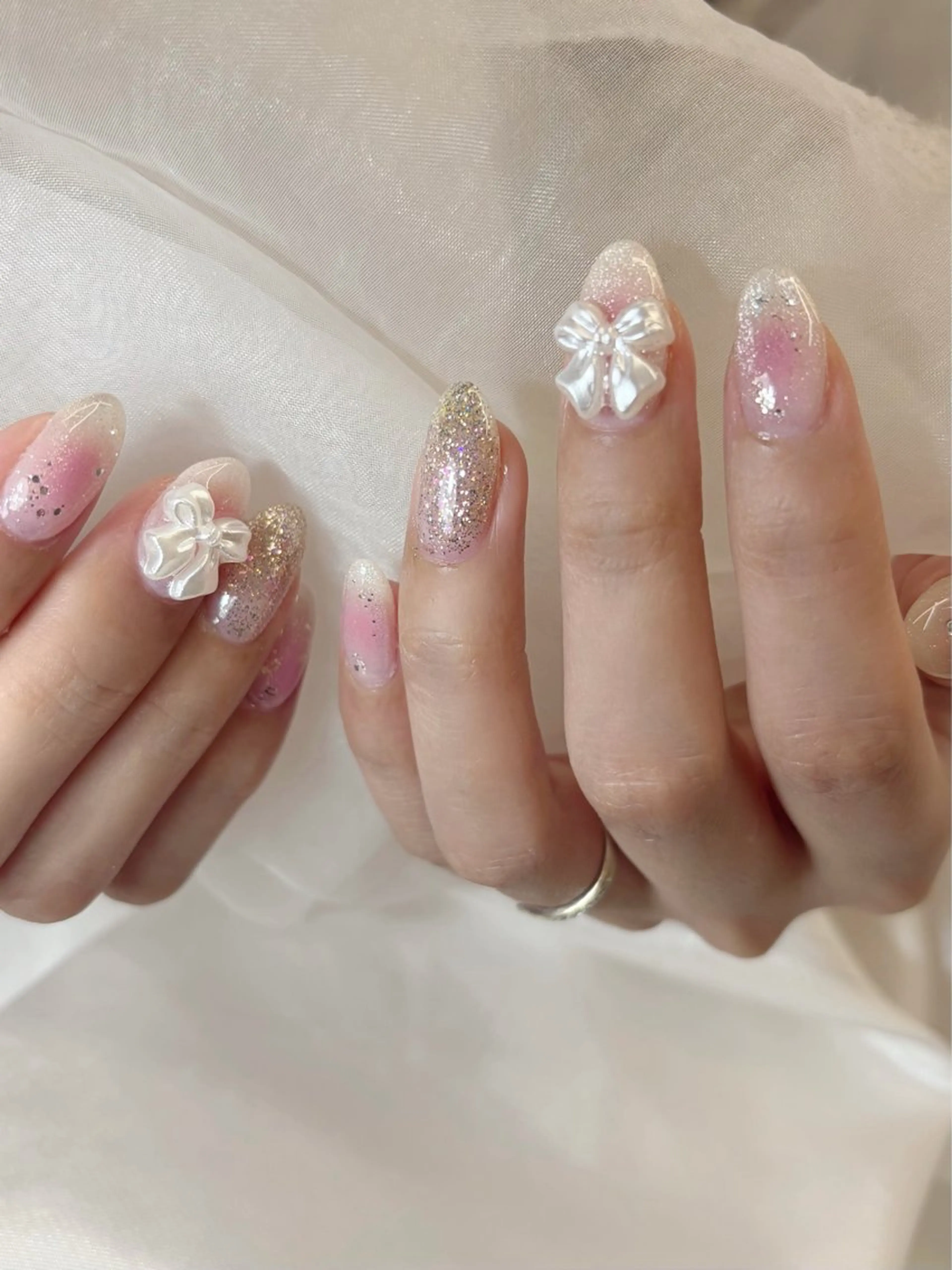 ネイル チークネイル Nail salon Plume所属・Plume Rio 松尾大社すぐのネイルデザイン