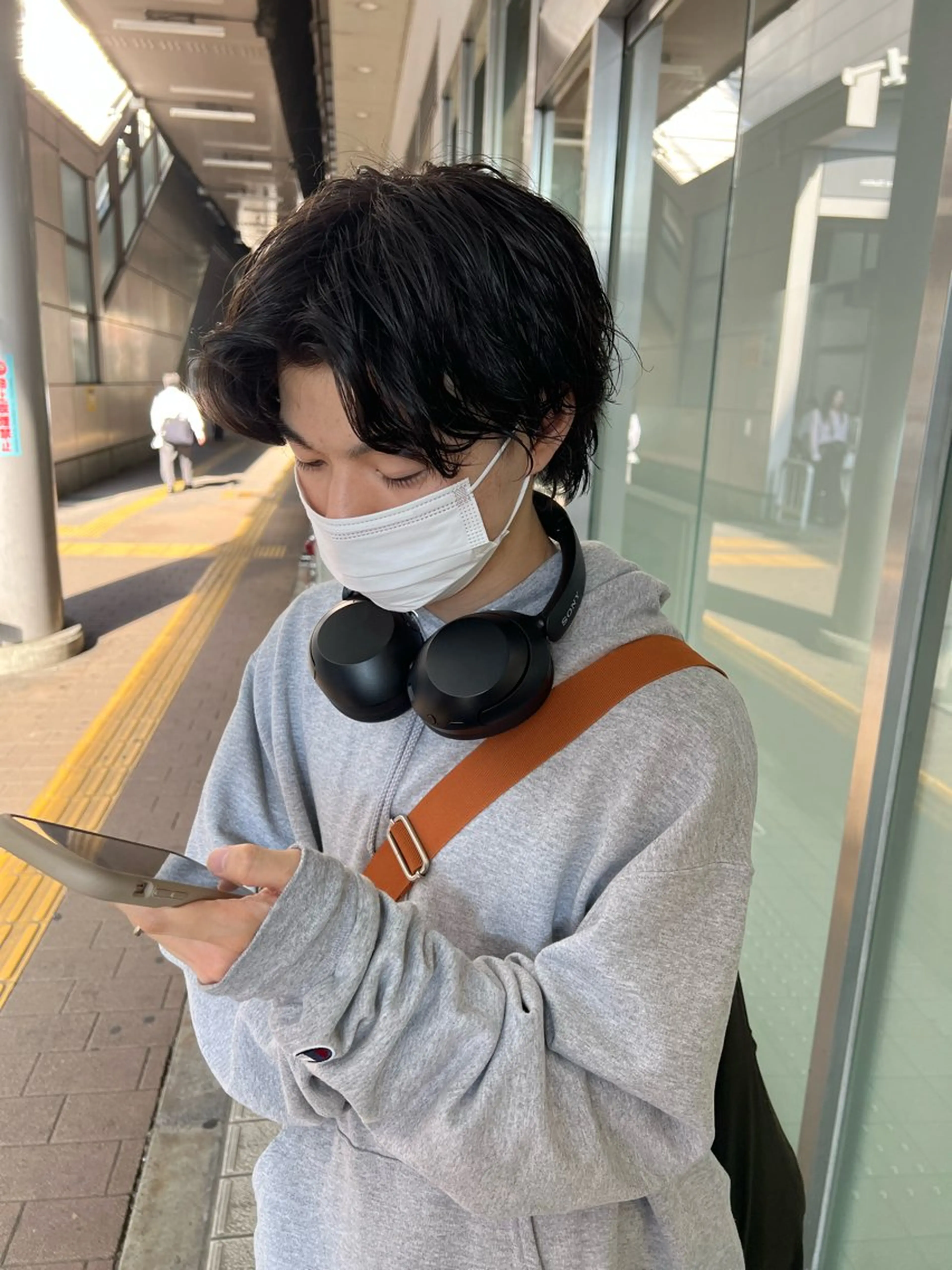 ミディアム 韓国ボブ/縮毛矯正 /レイヤーカットのヘアスタイル