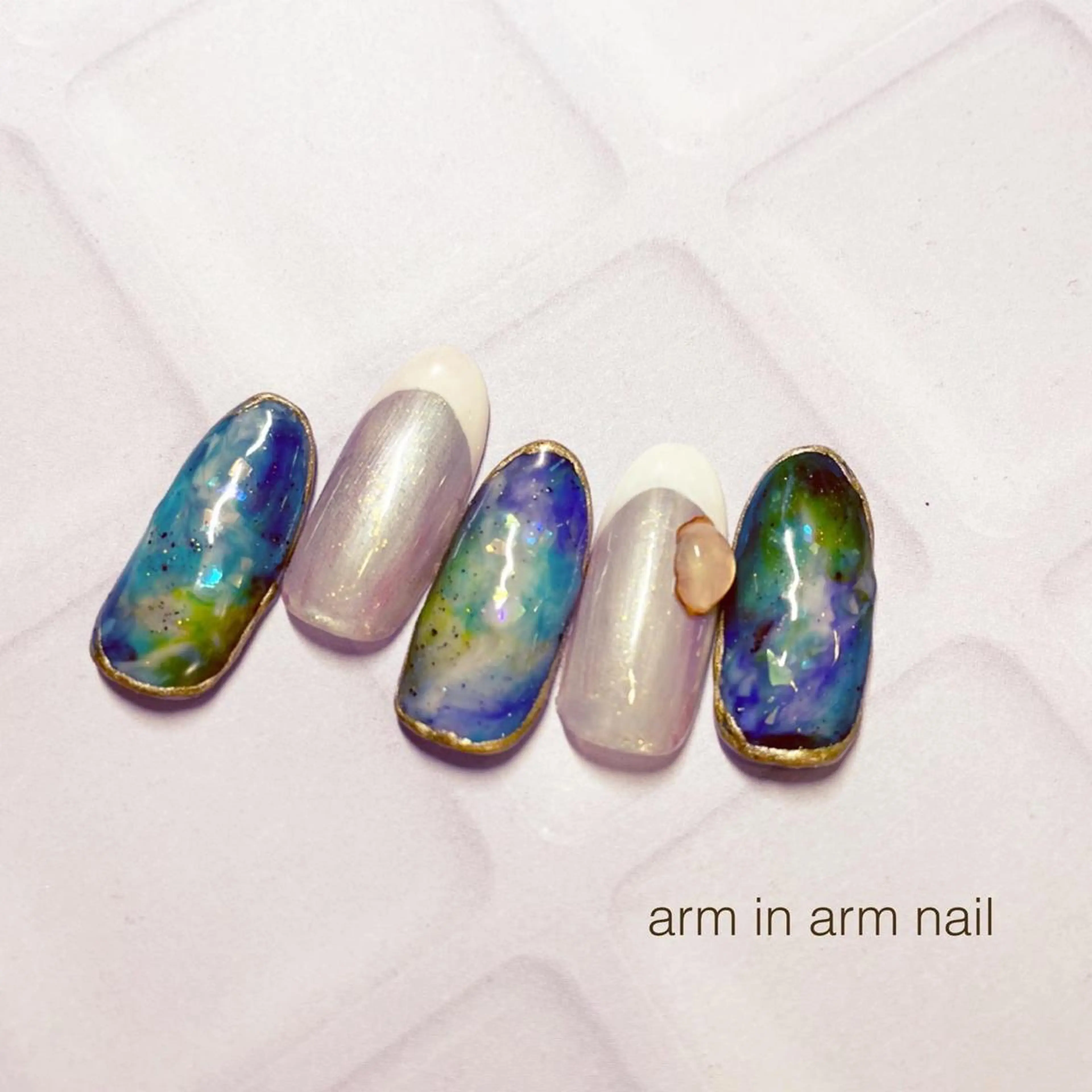 ネイル arm in arm ︎✿Yamamotoのマツエク・マツパデザイン