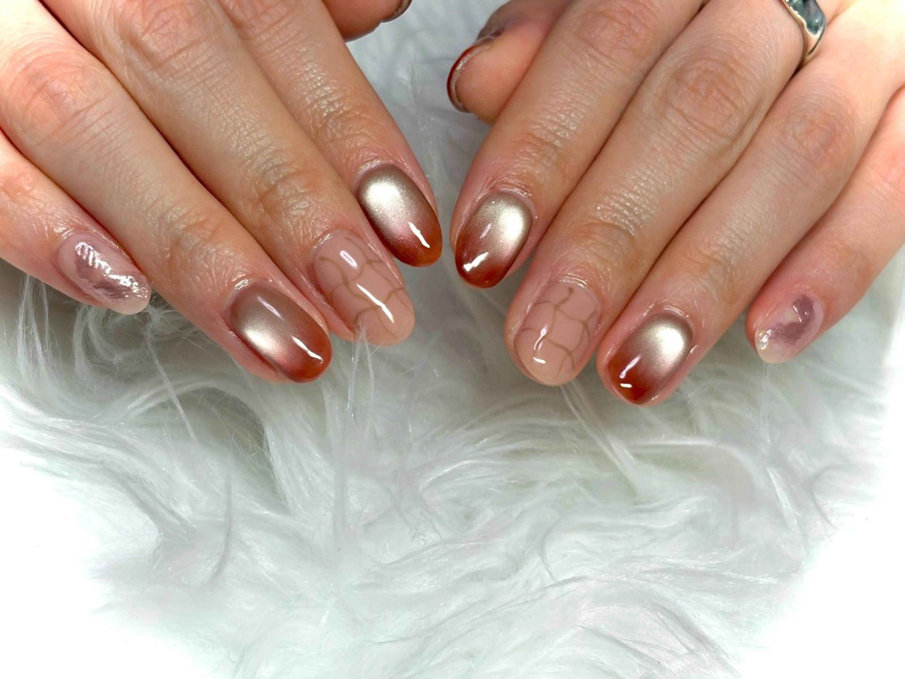 ネイル マグネットネイル 冬ネイル Nail room Aのネイルデザイン