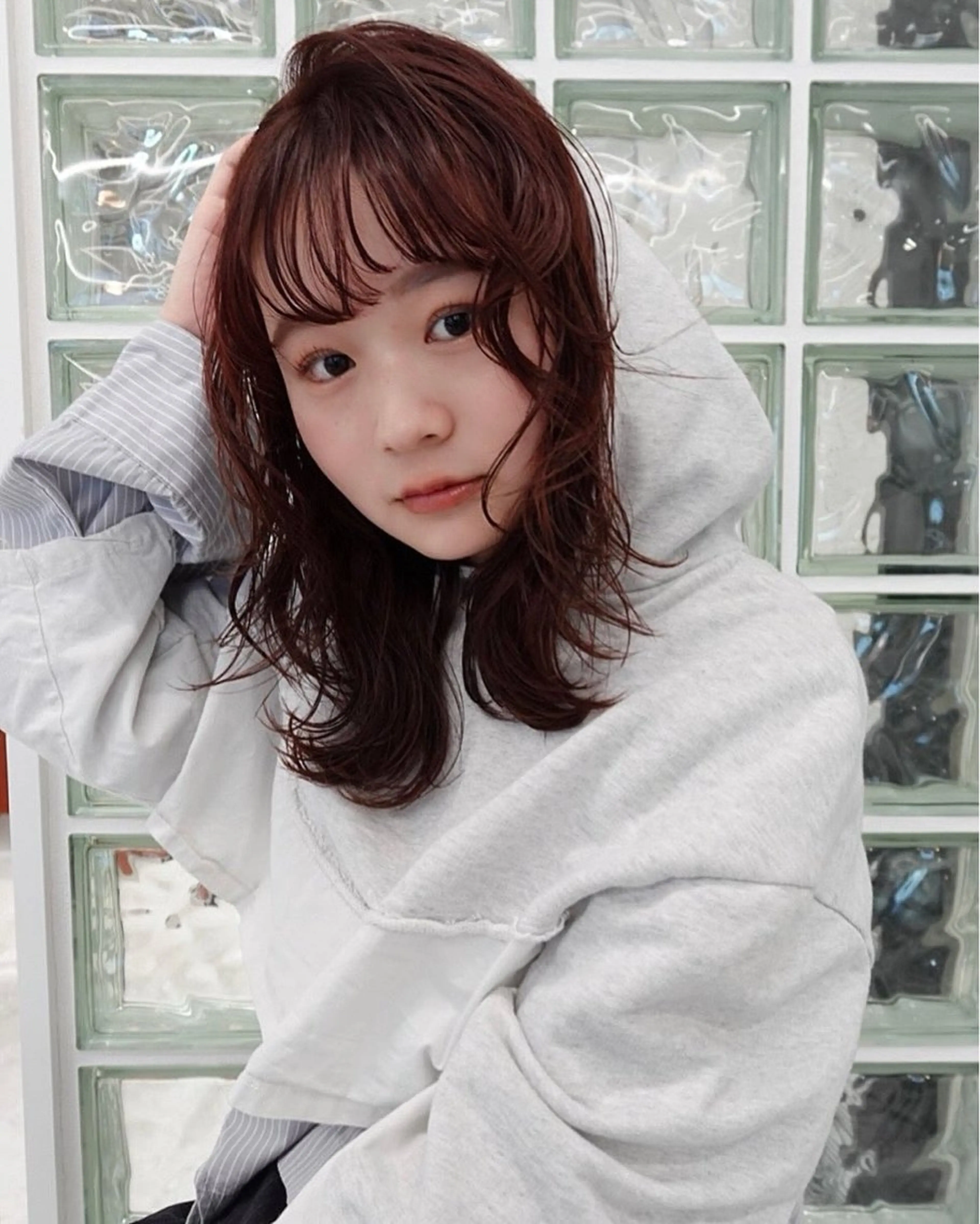 セミロング 原 菜帆のヘアスタイル