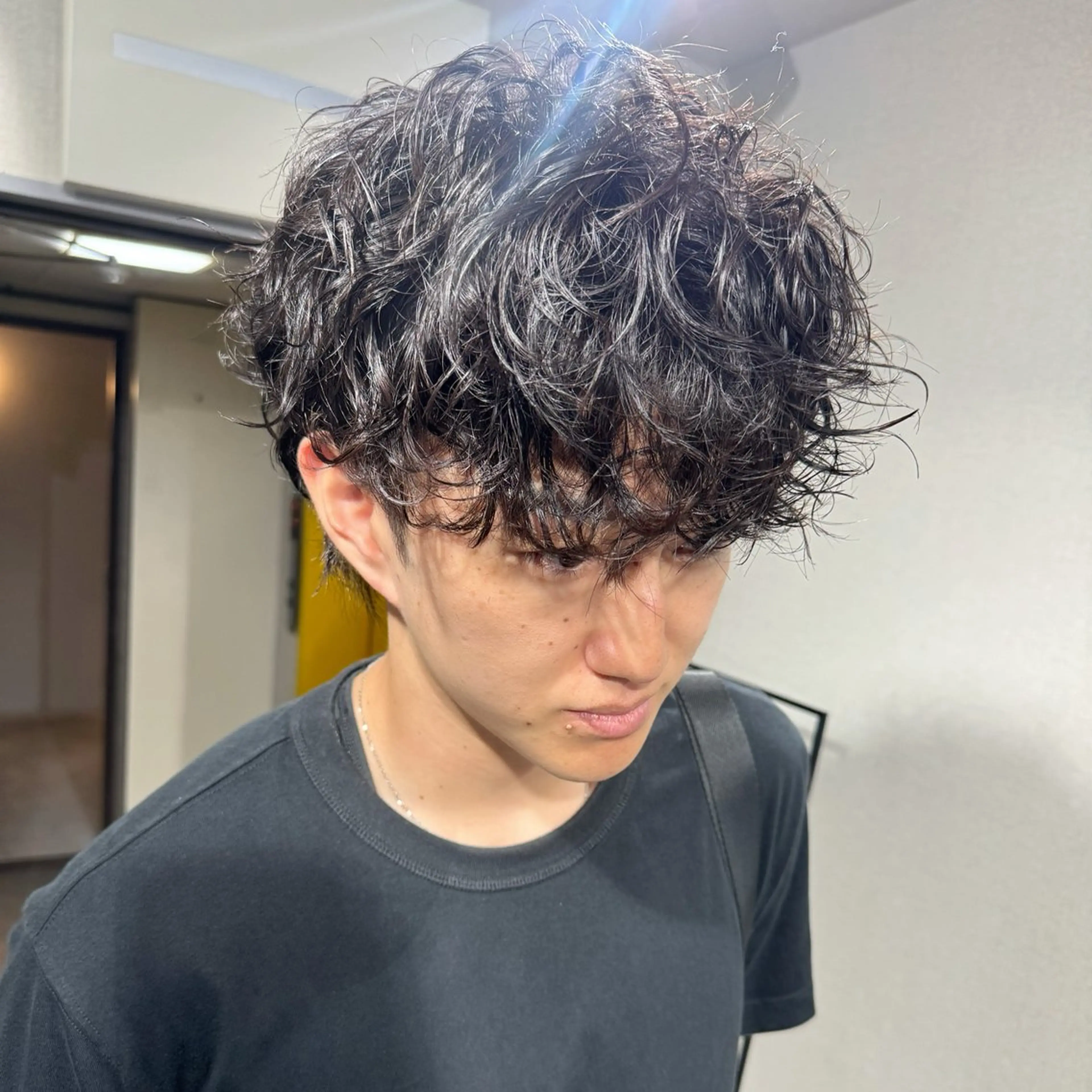 メンズ カット パーマ ヘアセット 表参道フェザーパーマ ニュアンスパーマのヘアスタイル