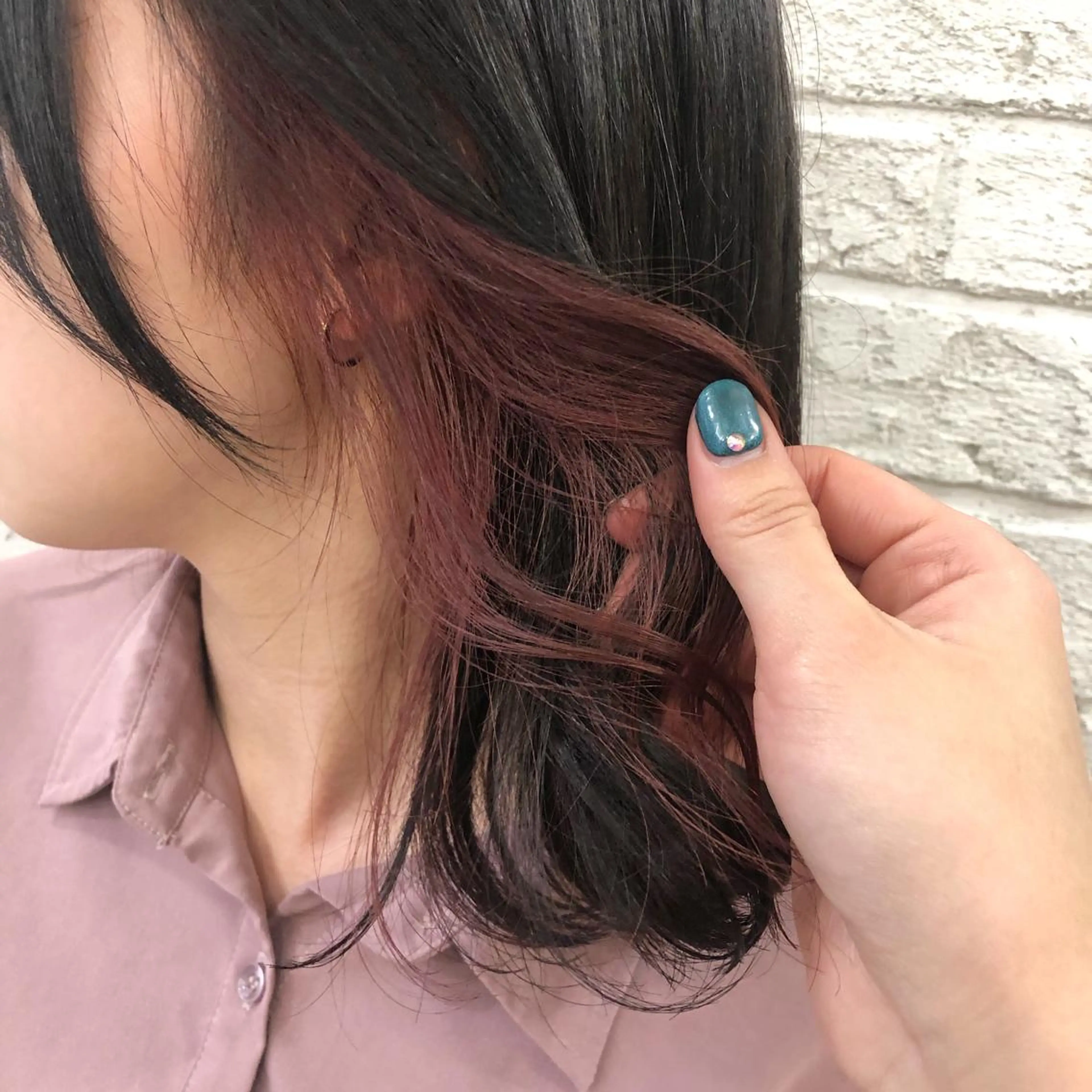 セミロング カラー インナーカラー Eleanor池袋東口2nd所属・池袋/韓国レイヤー 💗🐇amiのヘアスタイル