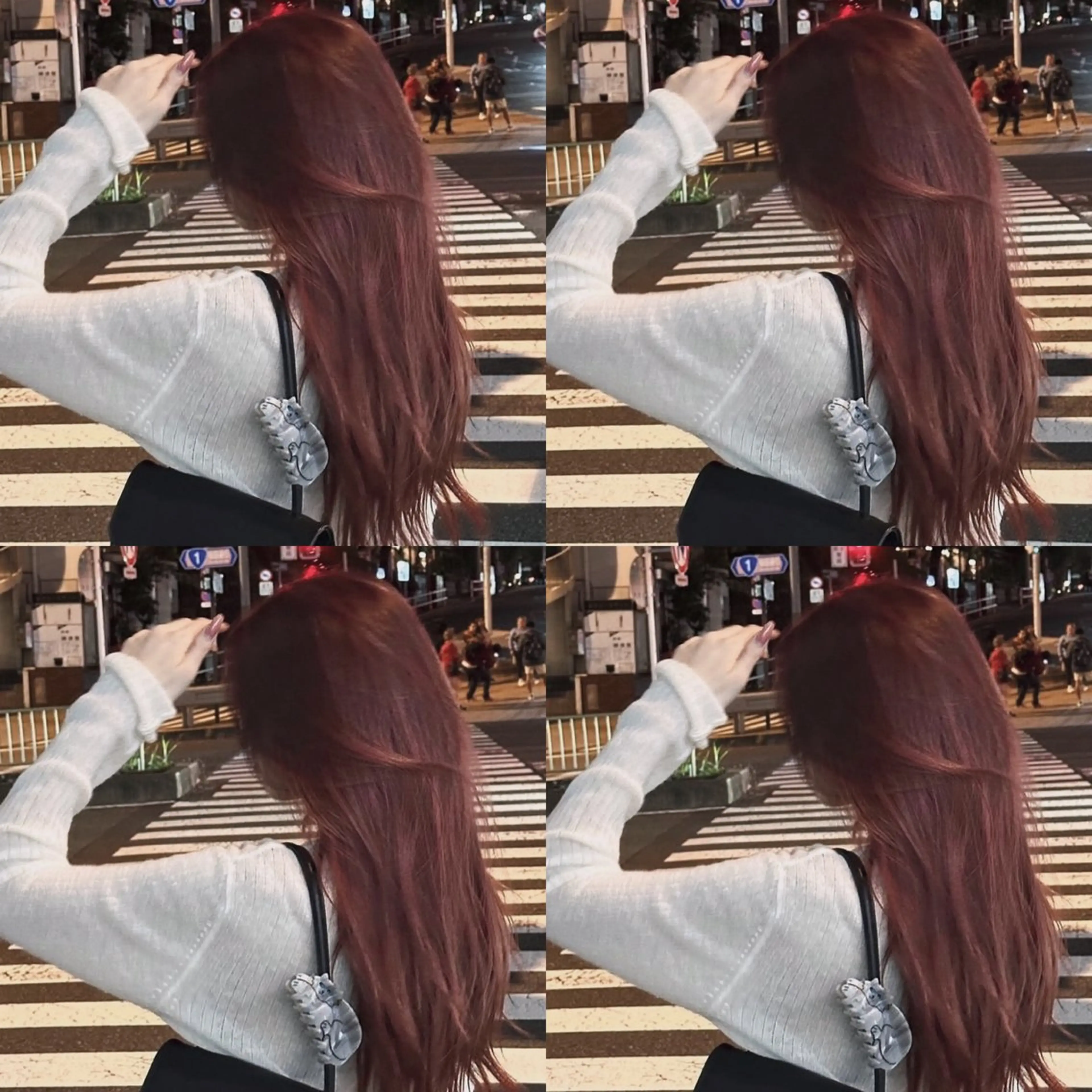 ロング カラー ブリーチ ダブルカラー ブリーチなしカラー レッドカラー 韓国風ヘア 💖大人韓国ヘア💖 韓国艶カラー【銀座】のヘアスタイル