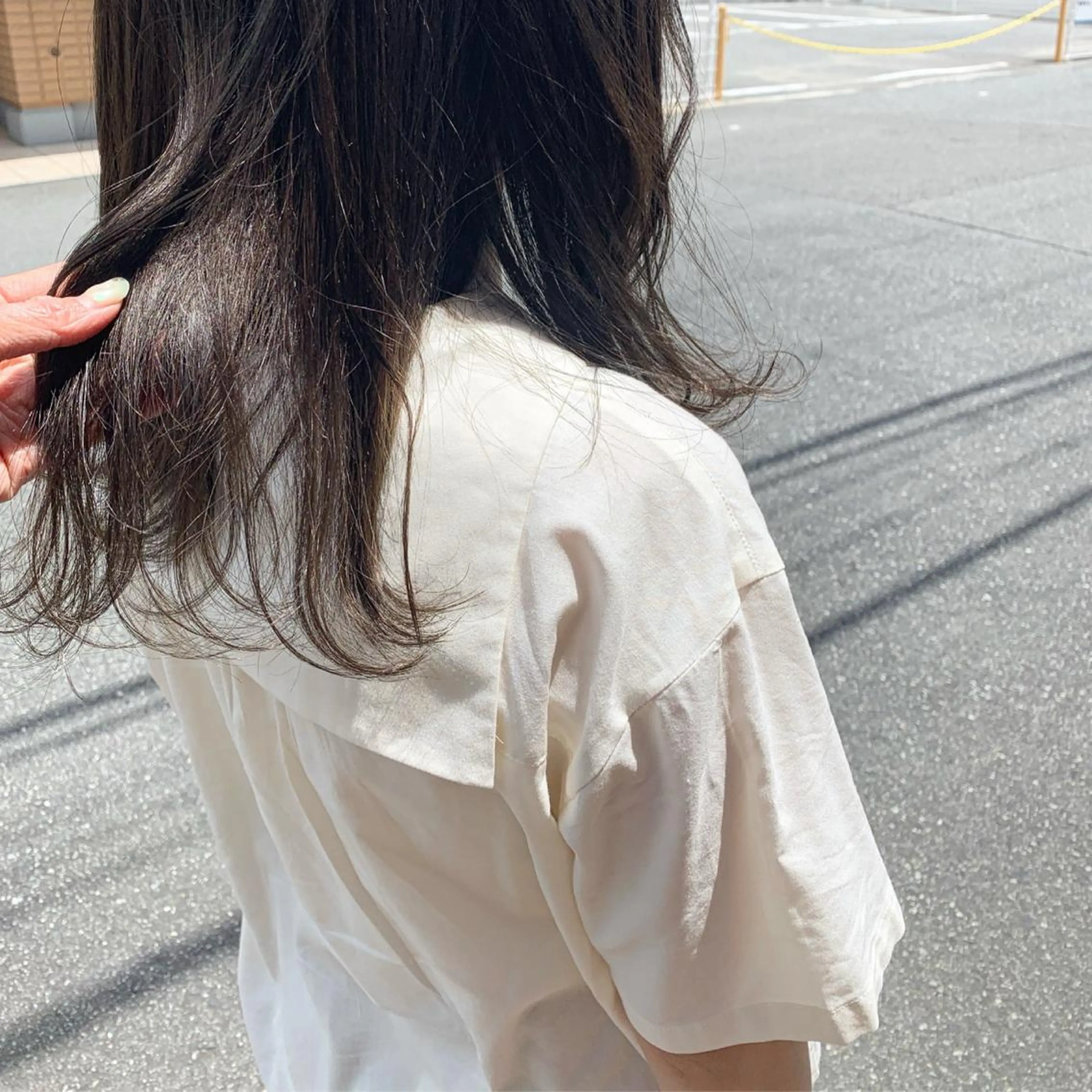 ミディアム カラー ヘアアレンジ ヘアカラー トリートメント 中津/柔らかカラー/ ナガオ　イズミのヘアスタイル