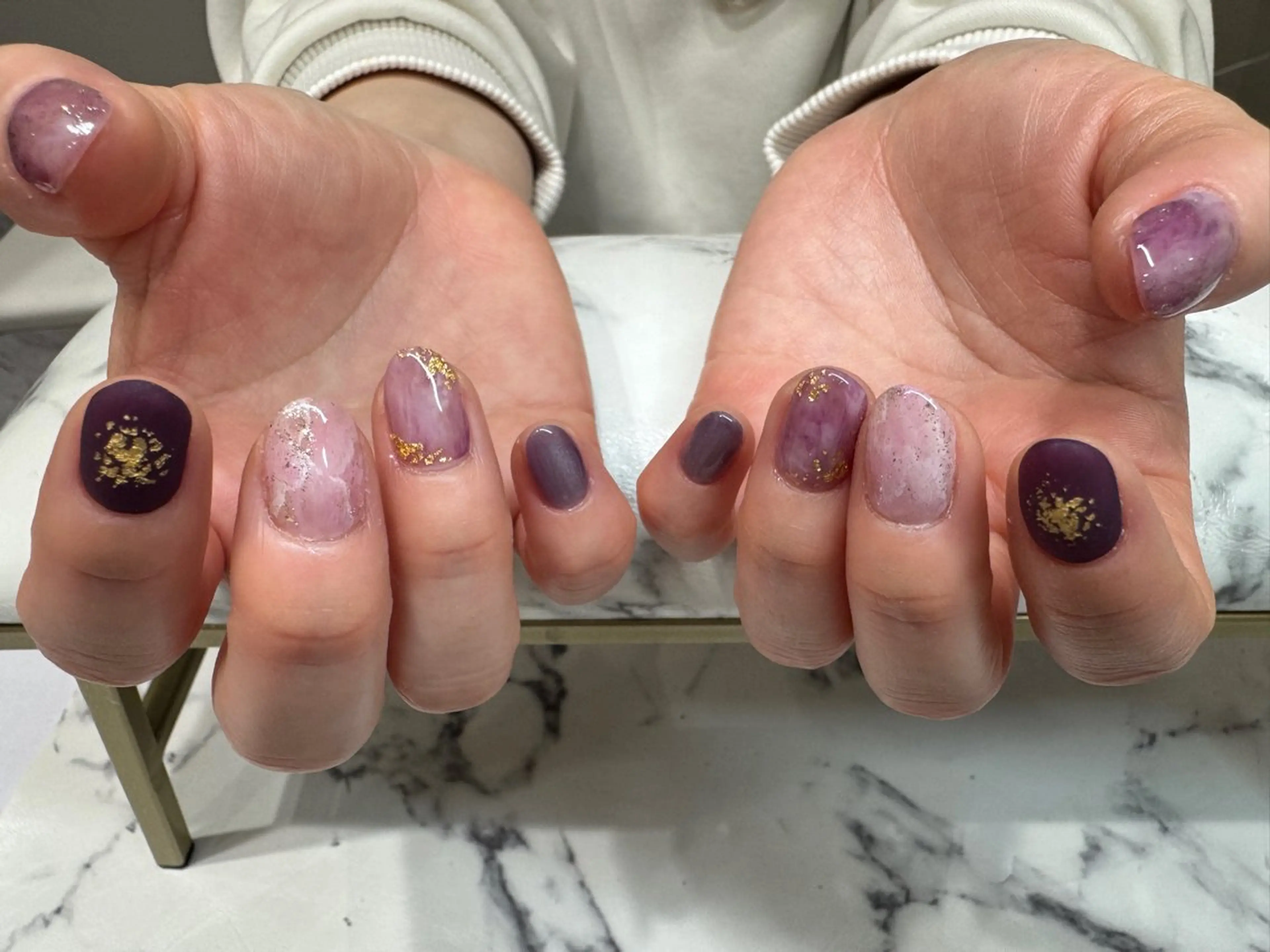 ネイル マットネイル ニュアンスネイル La・mer VENUS所属・La・mer VENUSあおいのネイルデザイン