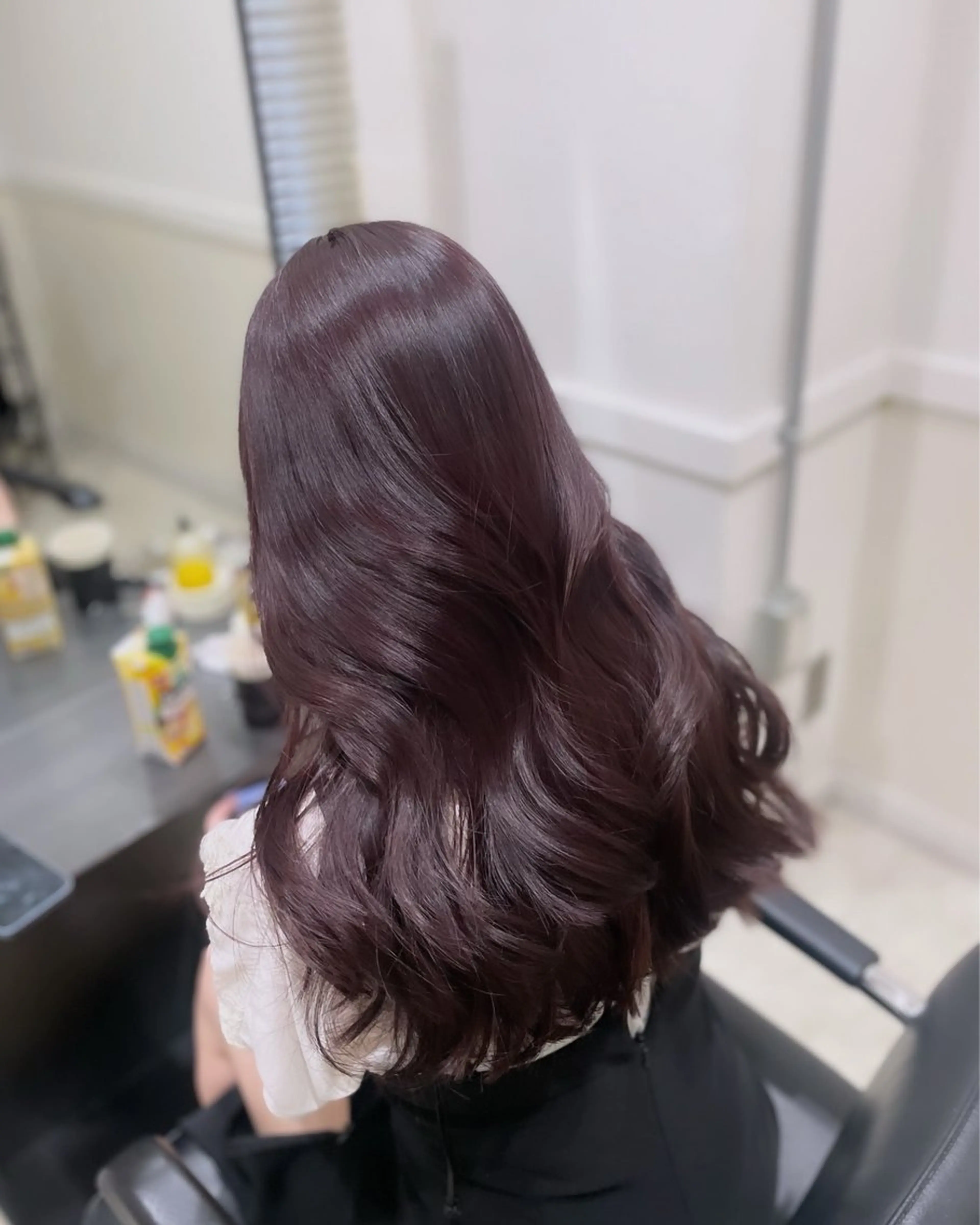 セミロング ラベンダーブラウン トリートメント 🤍韓国トレンド ヘア🤍miku🤍のヘアスタイル