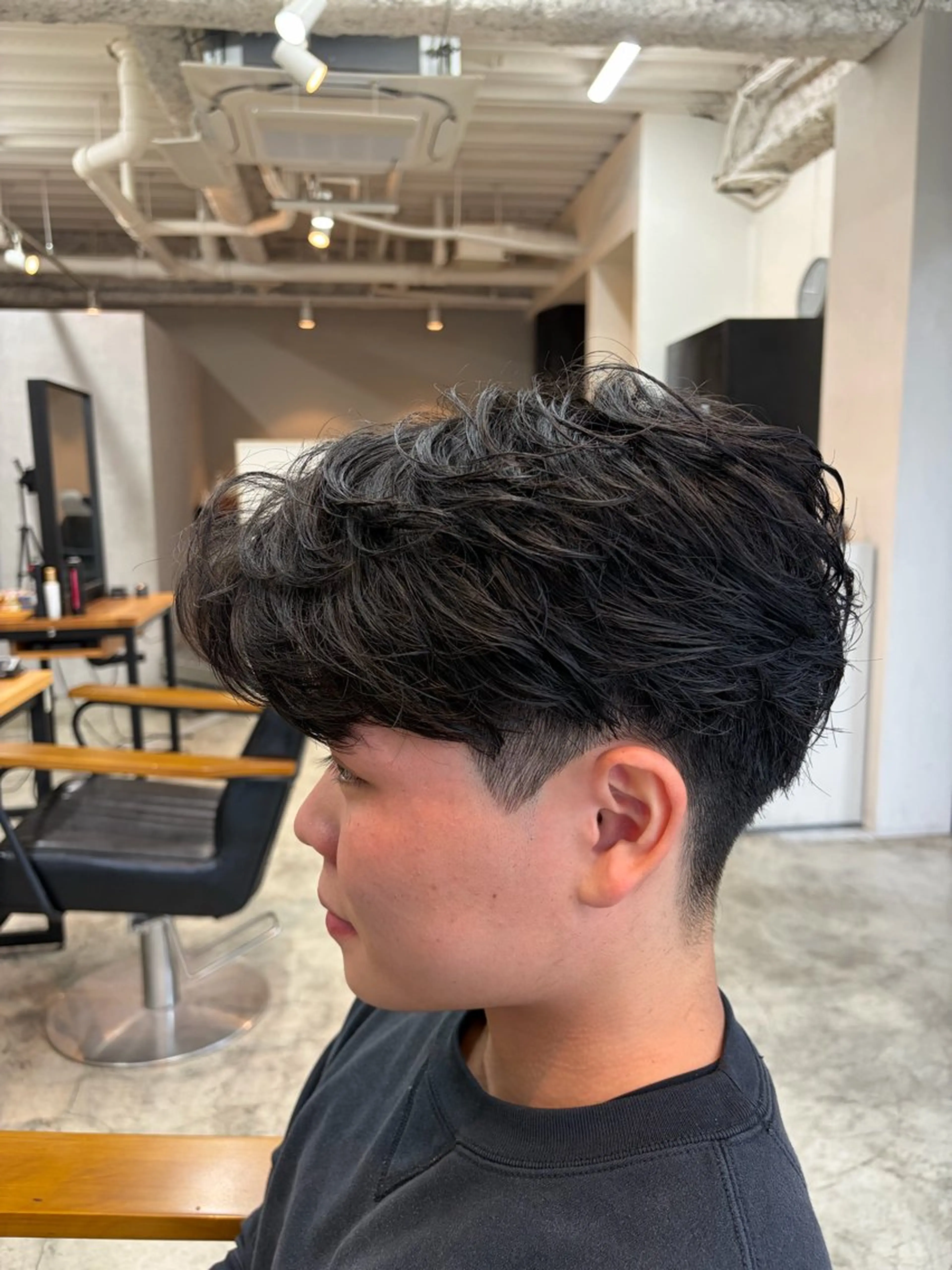 ショート メンズ メンズヘア専門店SLAY西宮所属・曲がる縮毛矯正/西宮 パーマ/岡部 舜のヘアスタイル