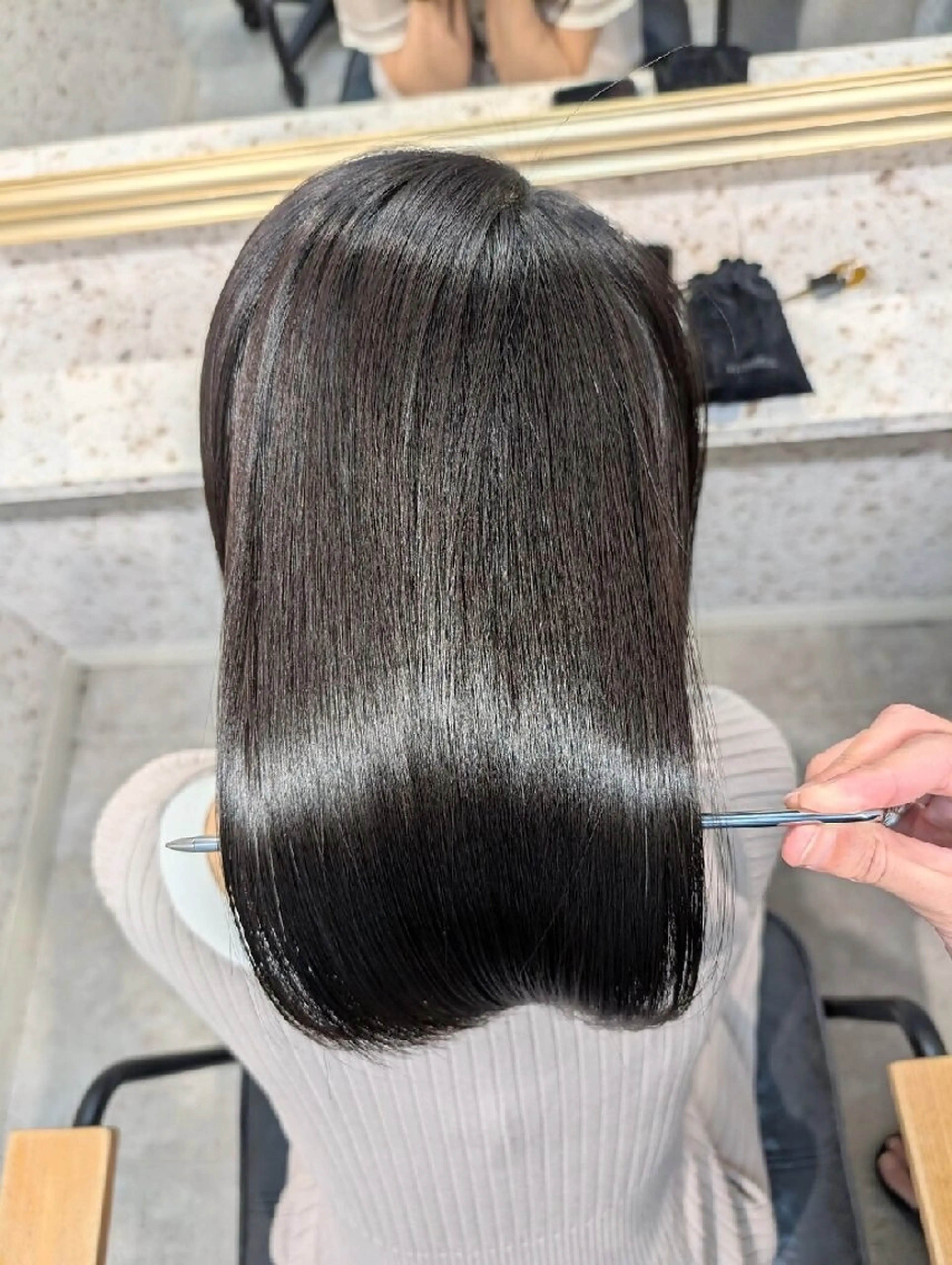 『最高品質ケアも一緒に』髪質改善ストレート（縮毛矯正）+髪質改善TR ¥18900の写真