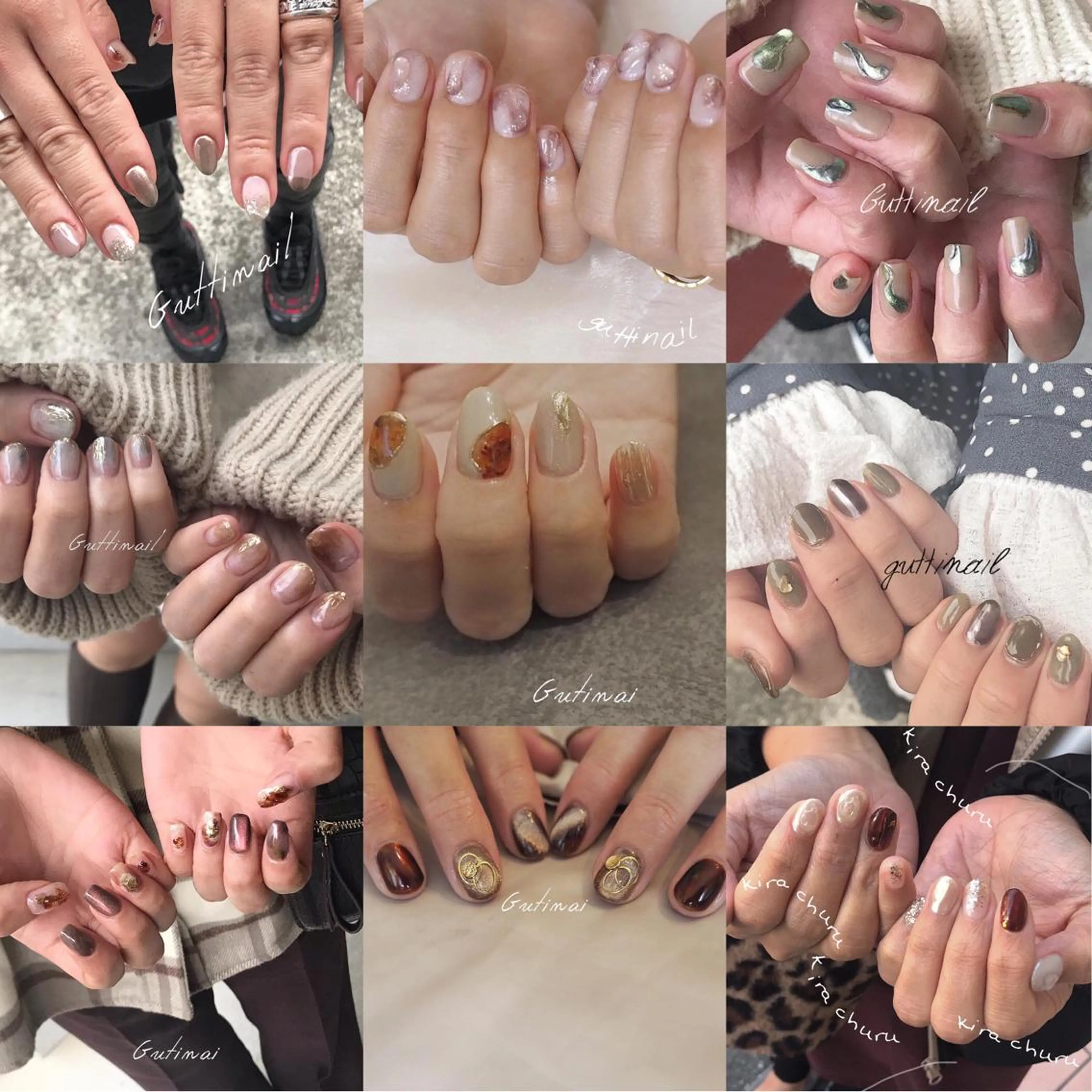 ネイル アートネイル ニュアンスネイル セキグチ guttinailのネイルデザイン