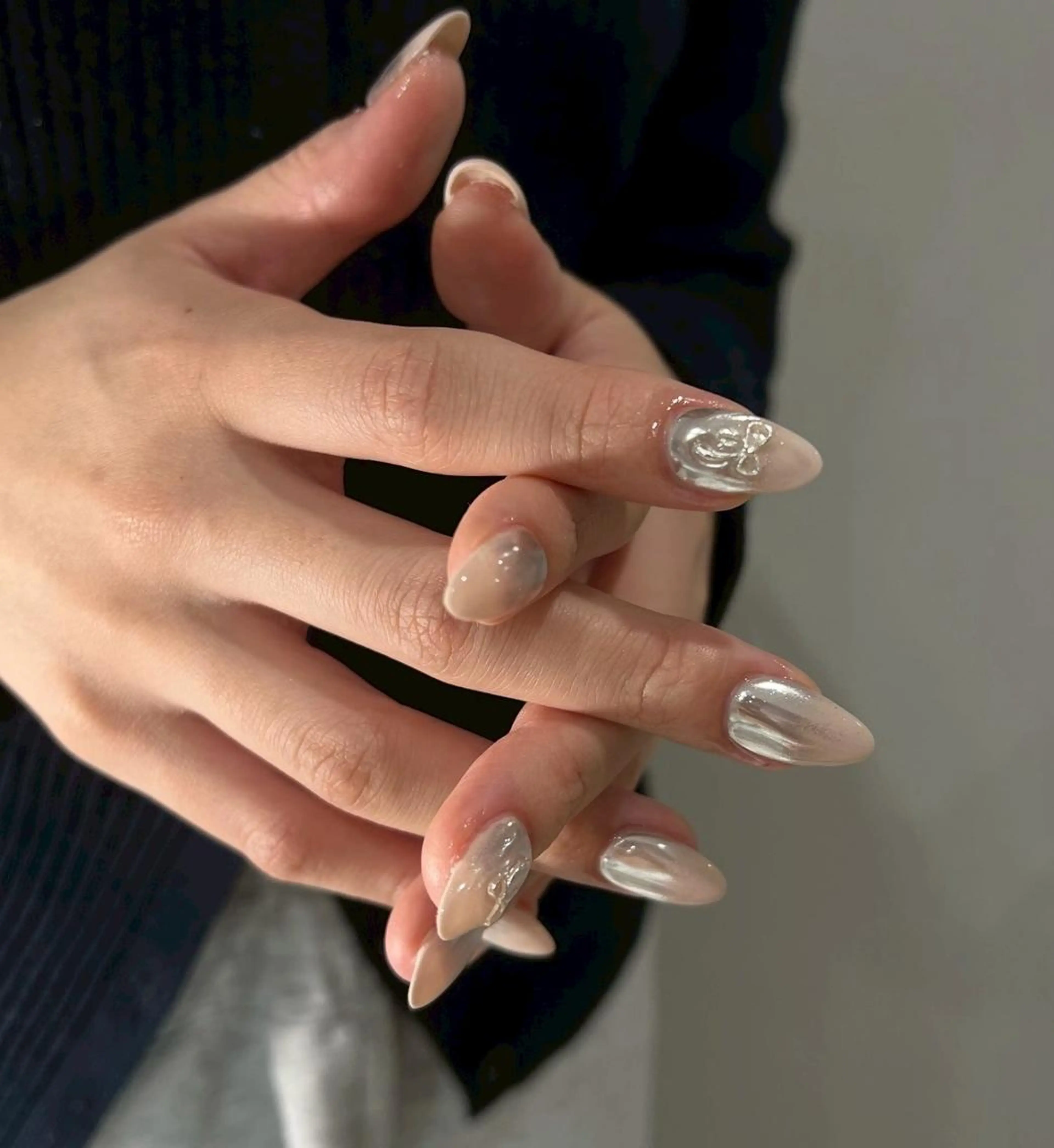 ネイル 持ち込み ストーンネイル ハンドネイル DL•BEAUTY / YUIのネイルデザイン