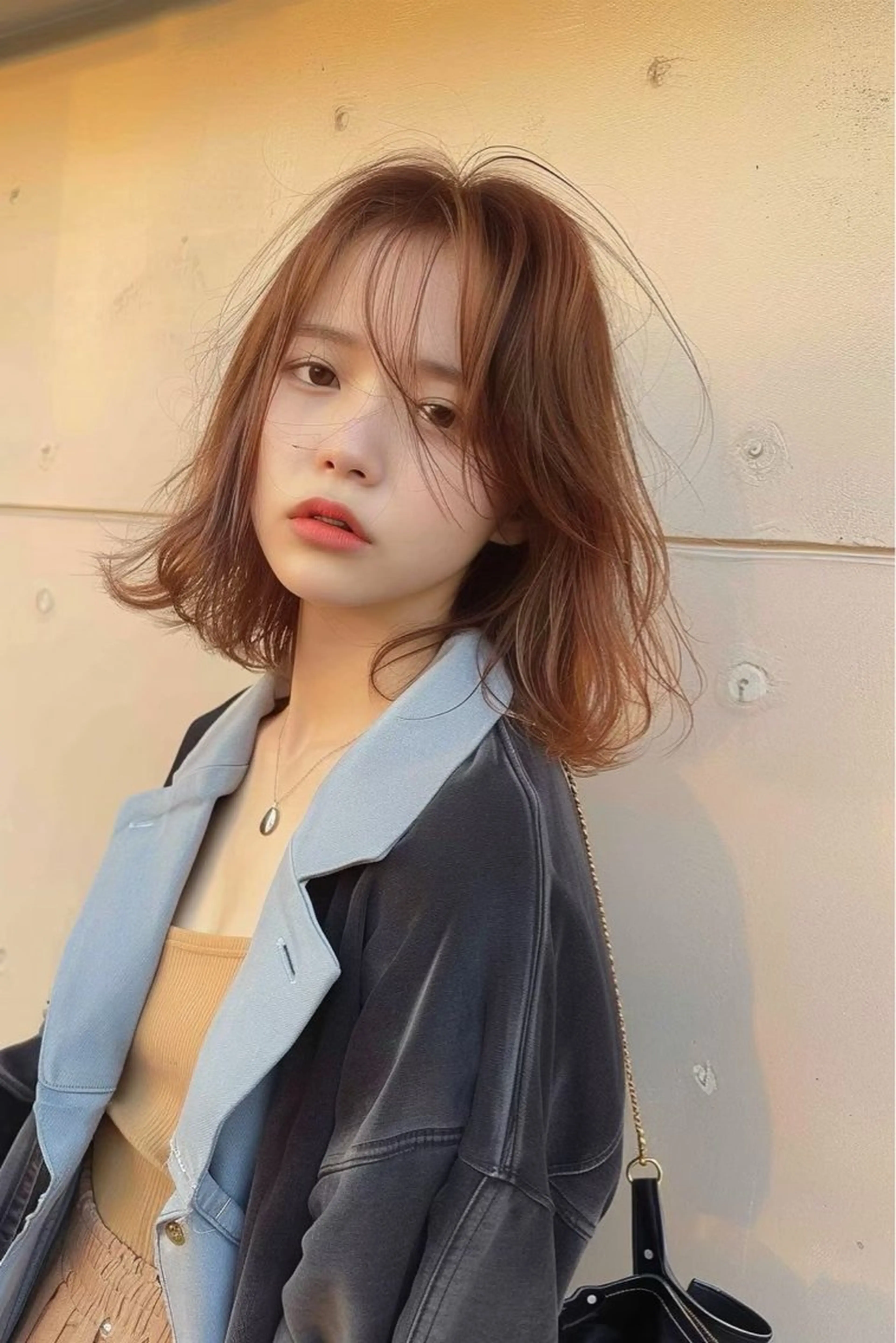 ミディアム カラー カット ヘアカラー トリートメント 圧倒的似合わせ ケアカラーYUTOのヘアスタイル